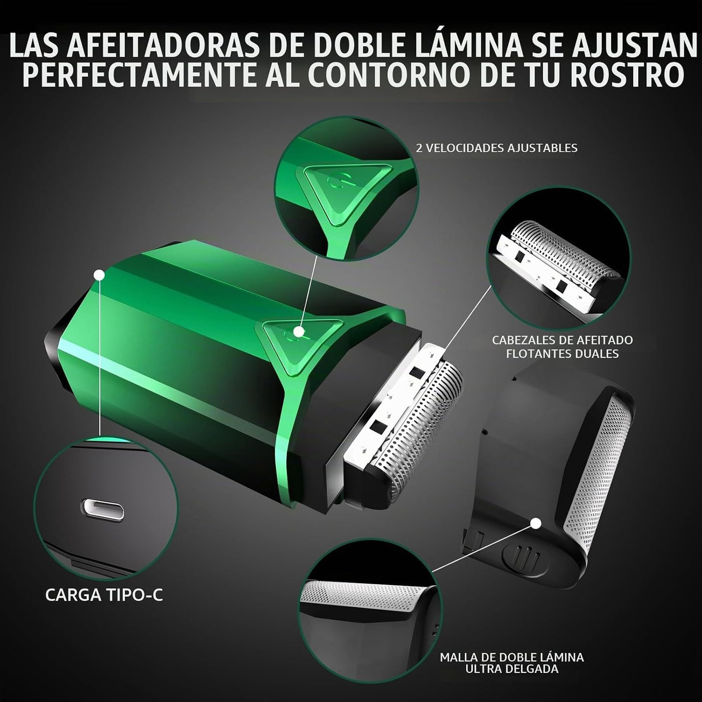 BILLAR® Cortapelos para hombres con recortador de barba, juego de c...