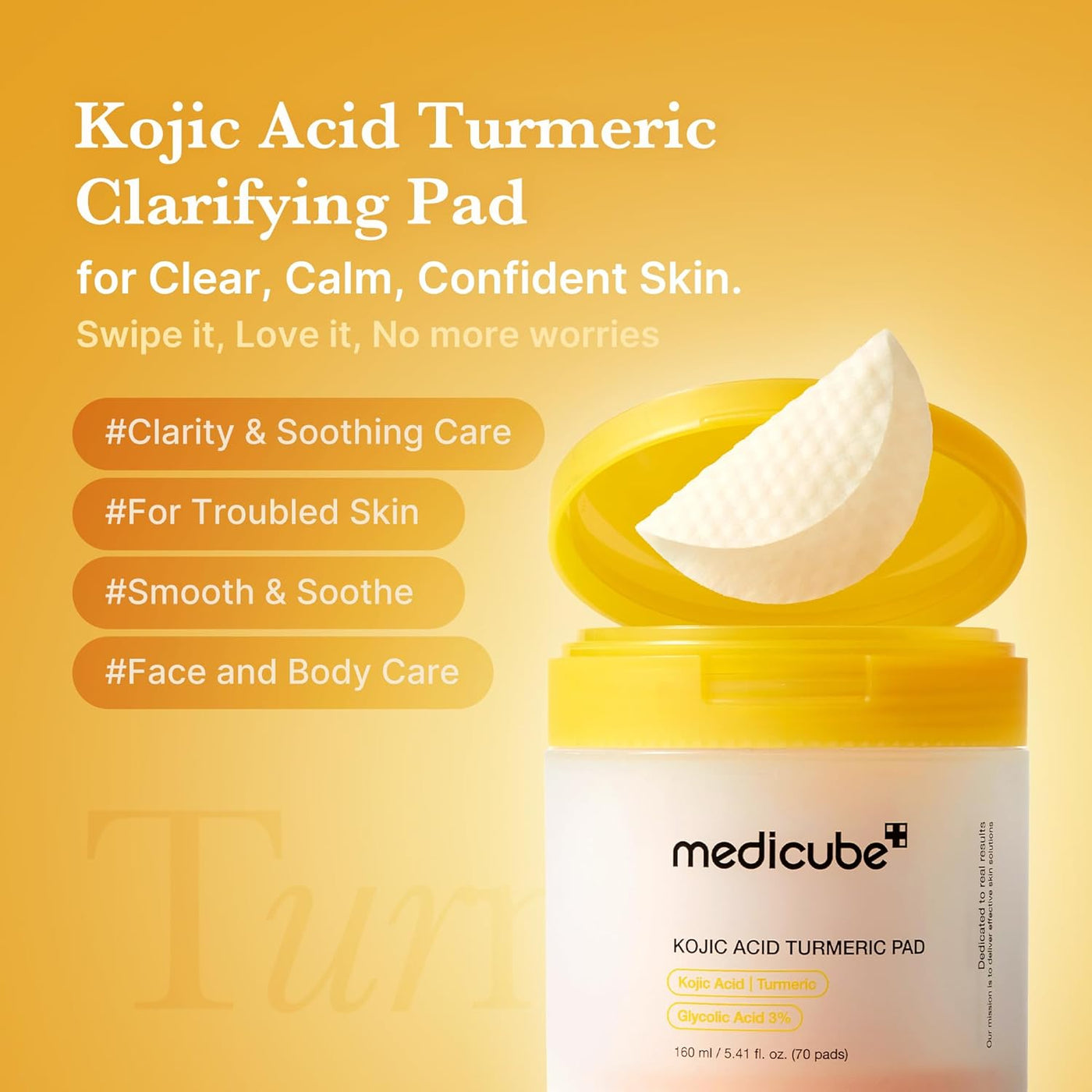 medicube Almohadillas de Tóner - Ácido Kójico y Cúrcuma