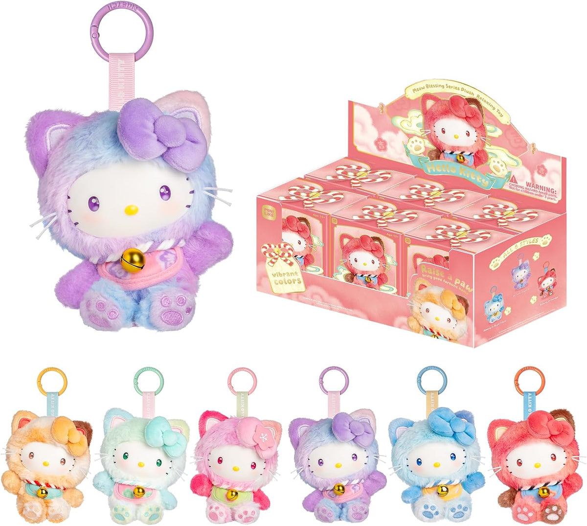 MINI LIKE Sanrio Blind Box Hello Kitty Style Meow Blessing Series L...