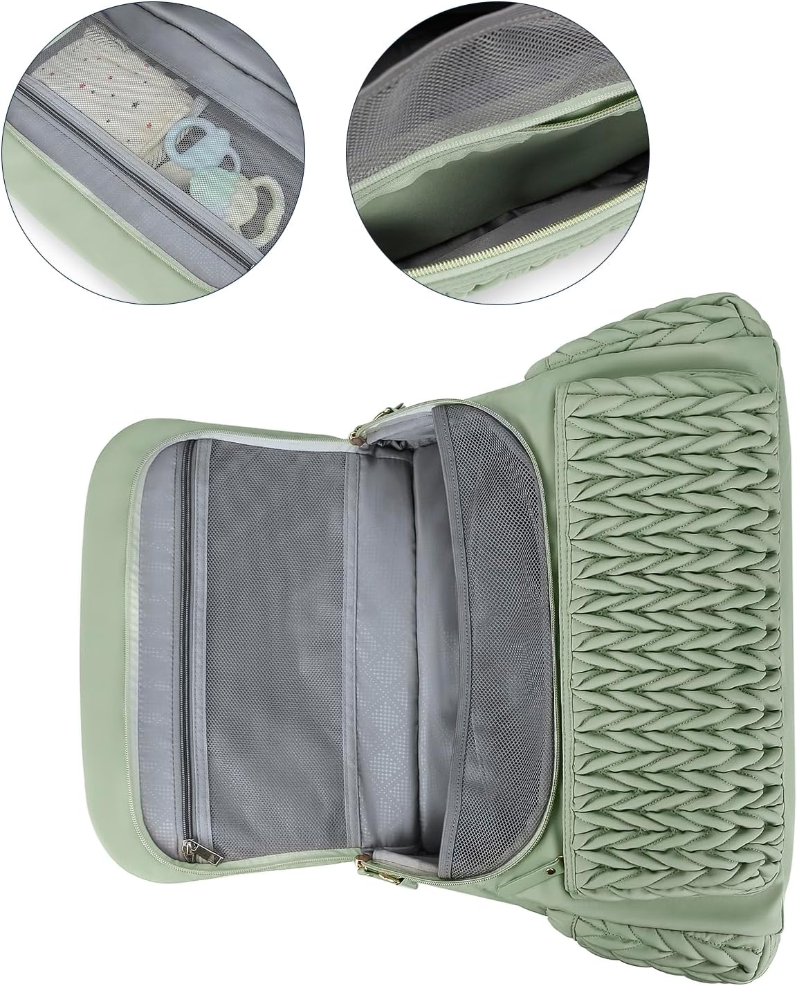 Lmbabter Bolsa de pañales, mochila de mensajero, mochila de viaje,...