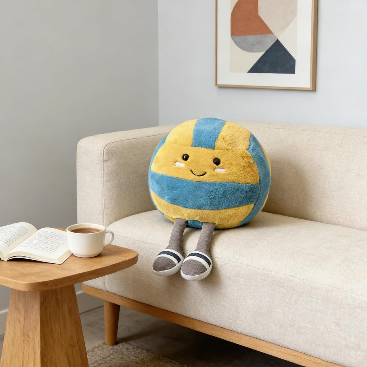 MUALML Linda almohada de felpa deportiva suave para voleibol, diver...