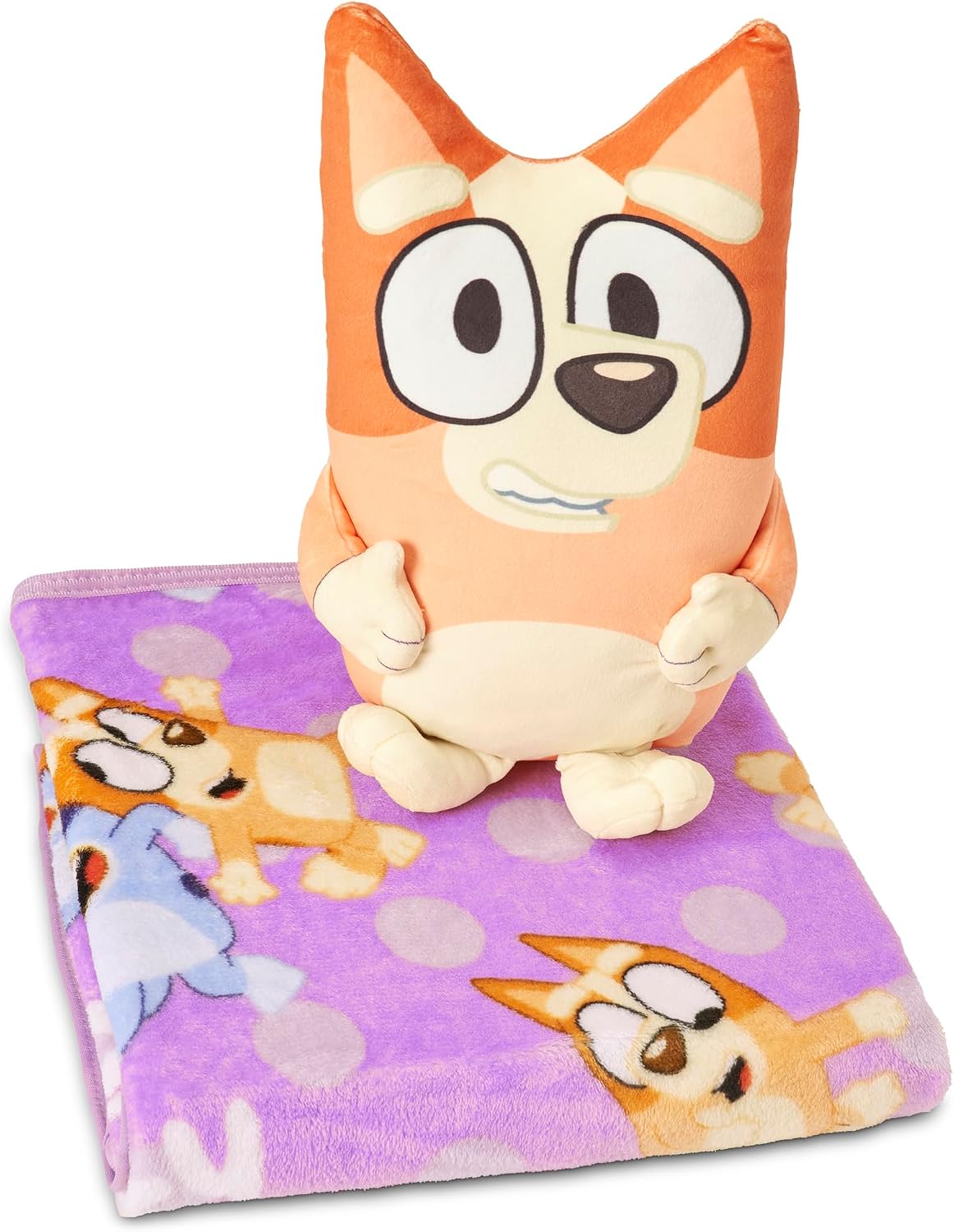 Northwest Bluey Bingo Lilac Dotty Fun Hugger - Juego de almohada y...
