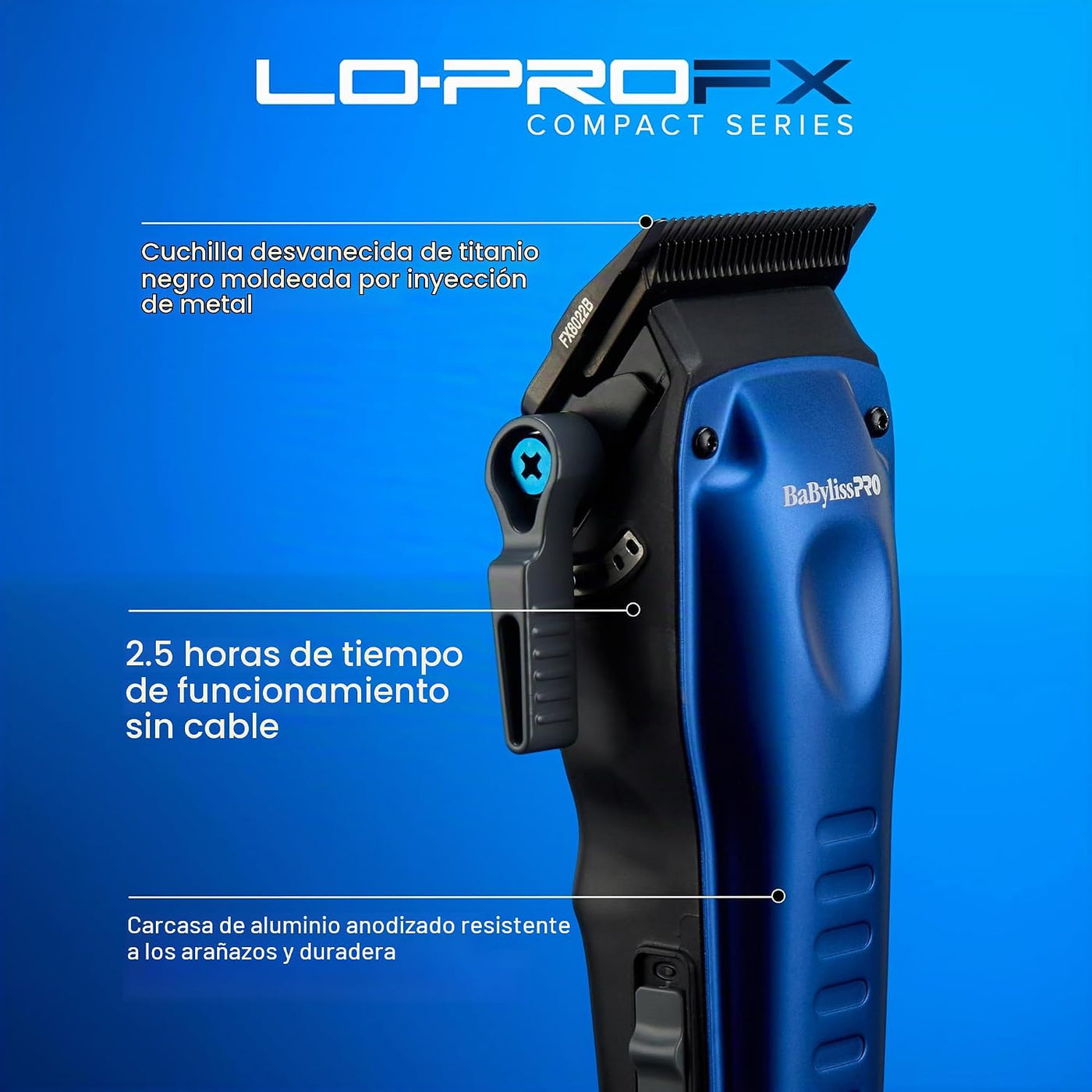 BaBylissPRO Cortadora compacta LO-PROFX de alto rendimiento para ca...