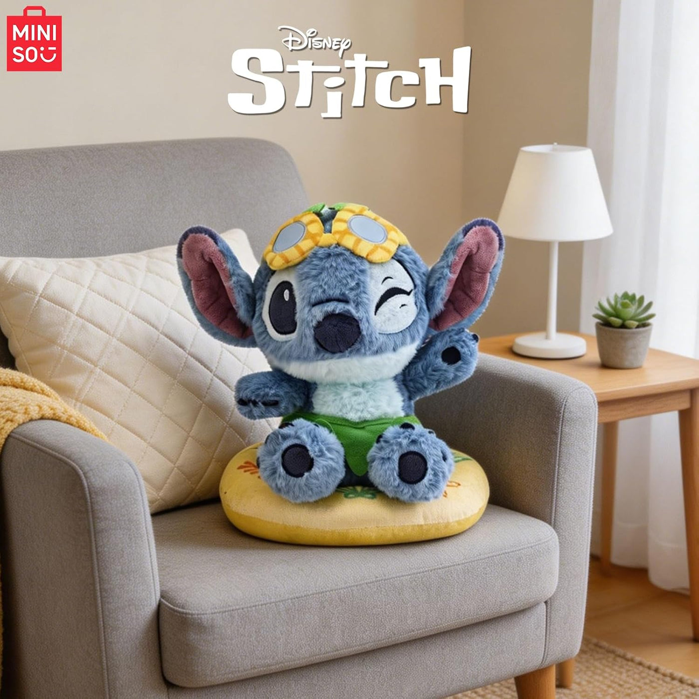 MINISO Disney Lilo & Stitch - Juguete de peluche de 14 pulgadas...
