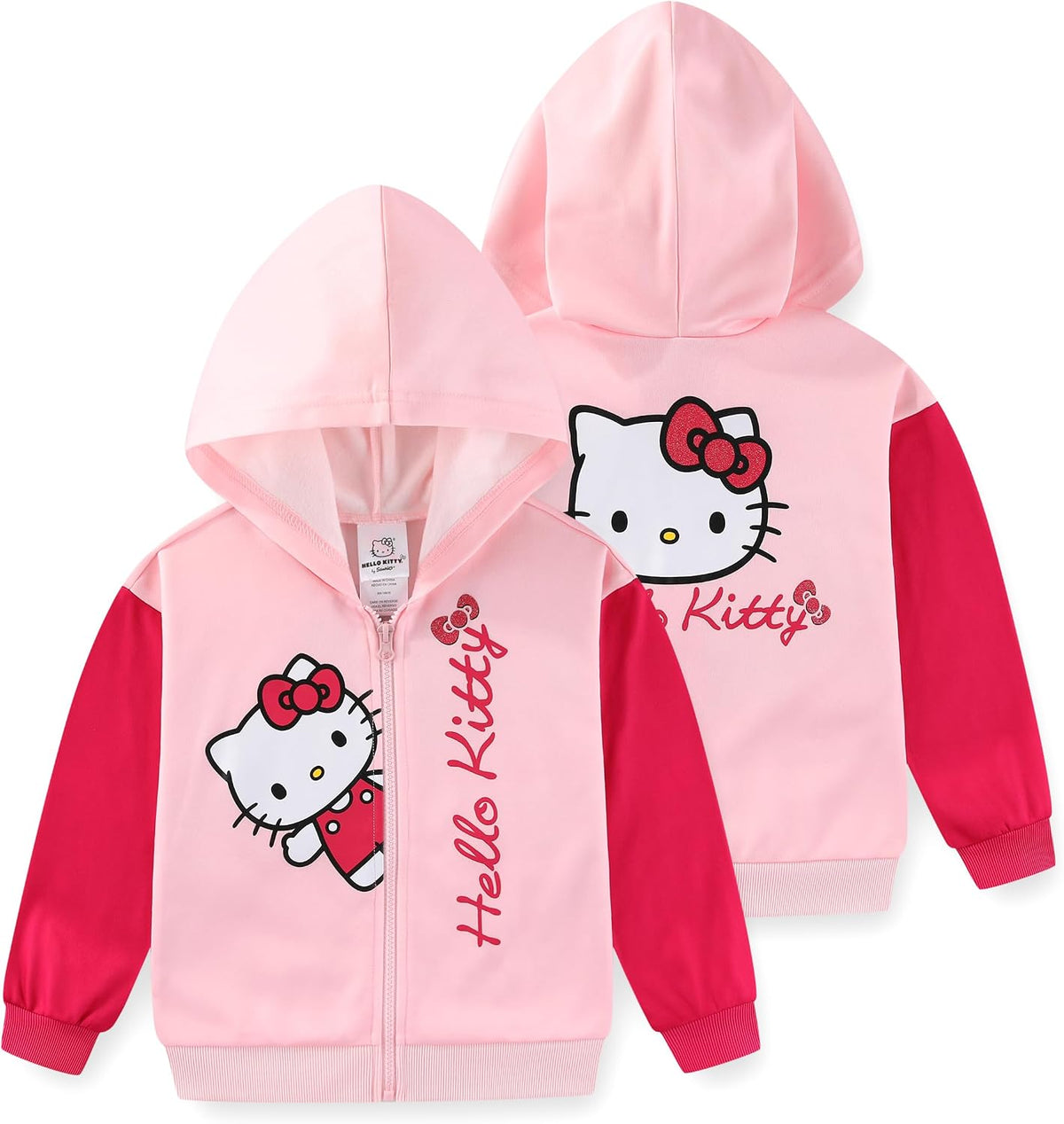 Hello Kitty Sanrio - Sudadera con capucha y cremallera completa par...