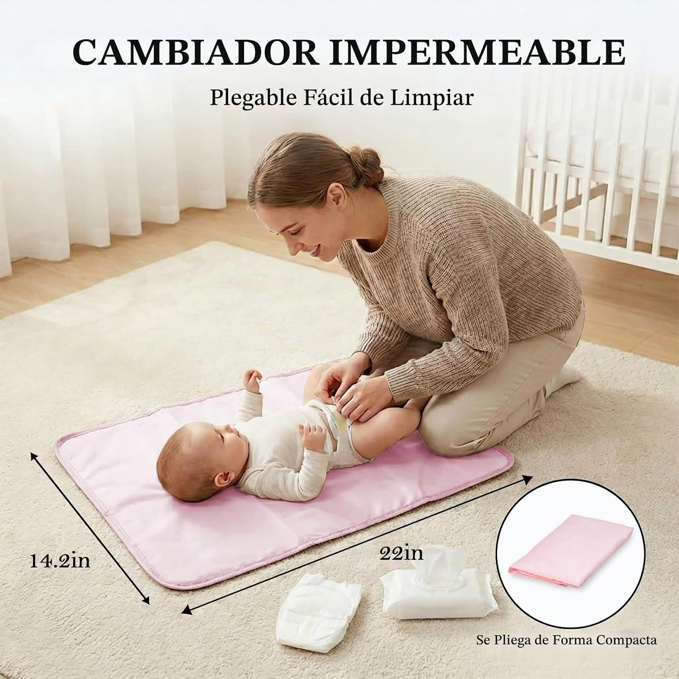 MOMINSIDE Bolsa de pañales de hospital para mujer, bolsa de bebé gr...