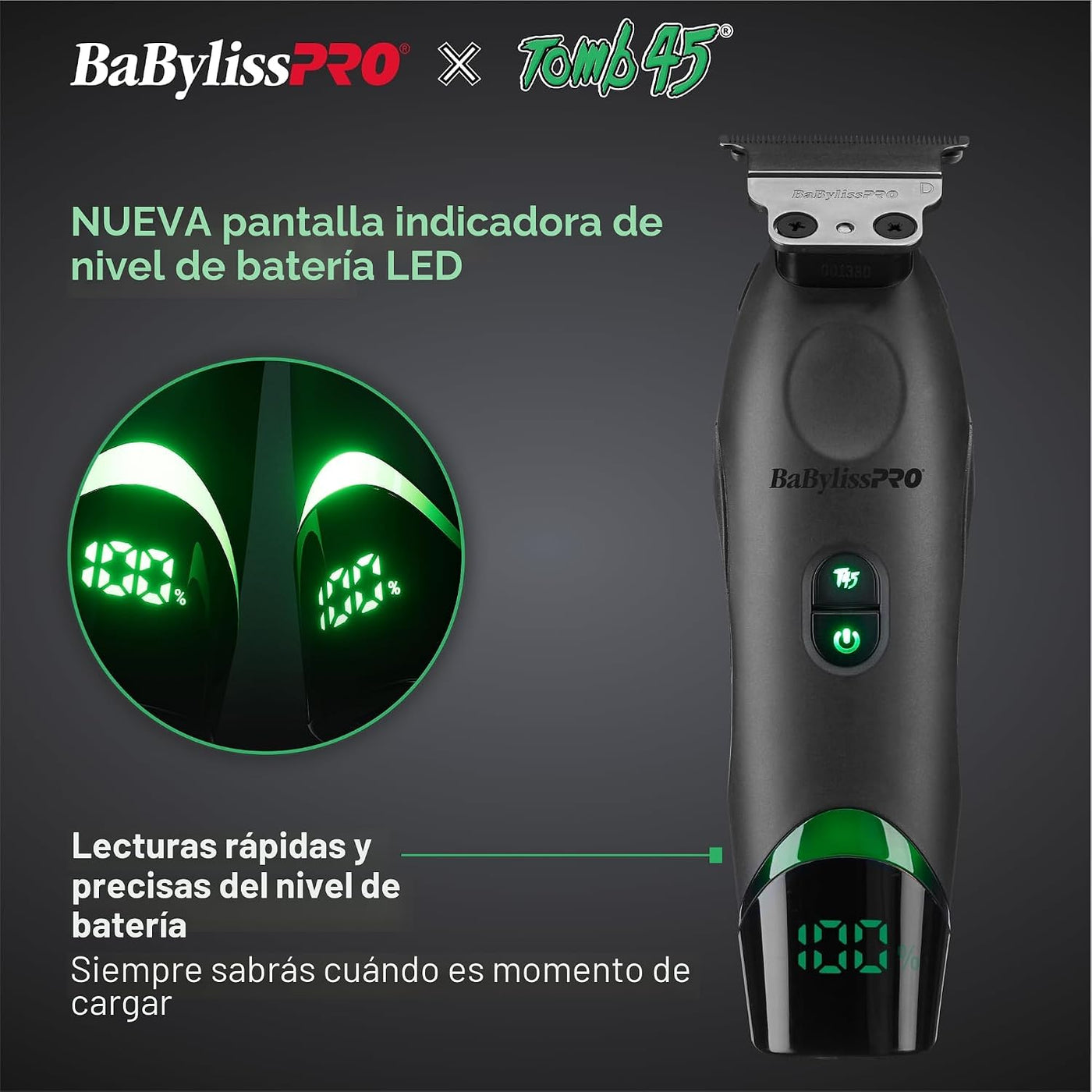 Cortapelos con carga inalámbrica BaBylissPRO x Tomb45