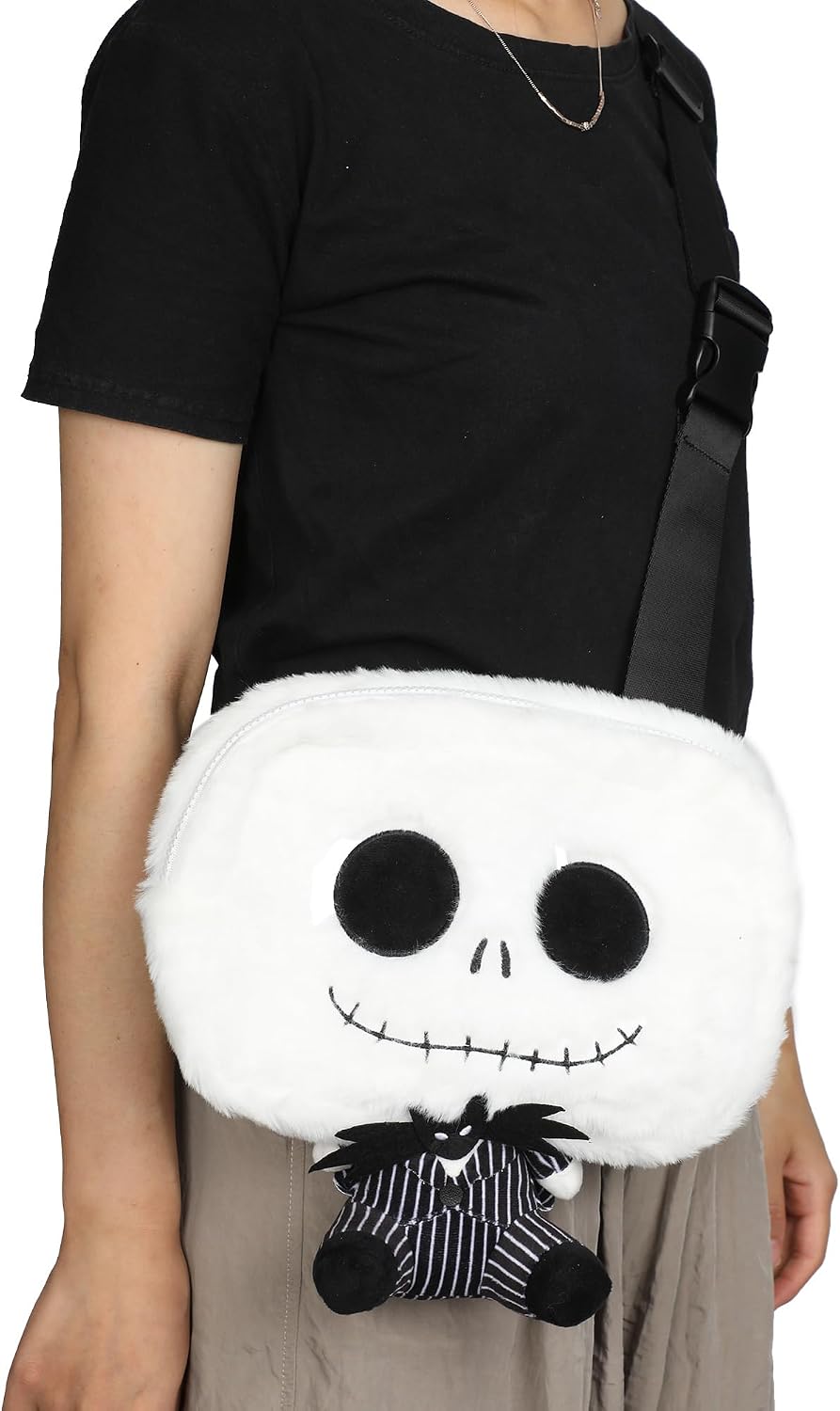 Nightmare Before Christmas Jack Skellington - Bolso cruzado de felp...