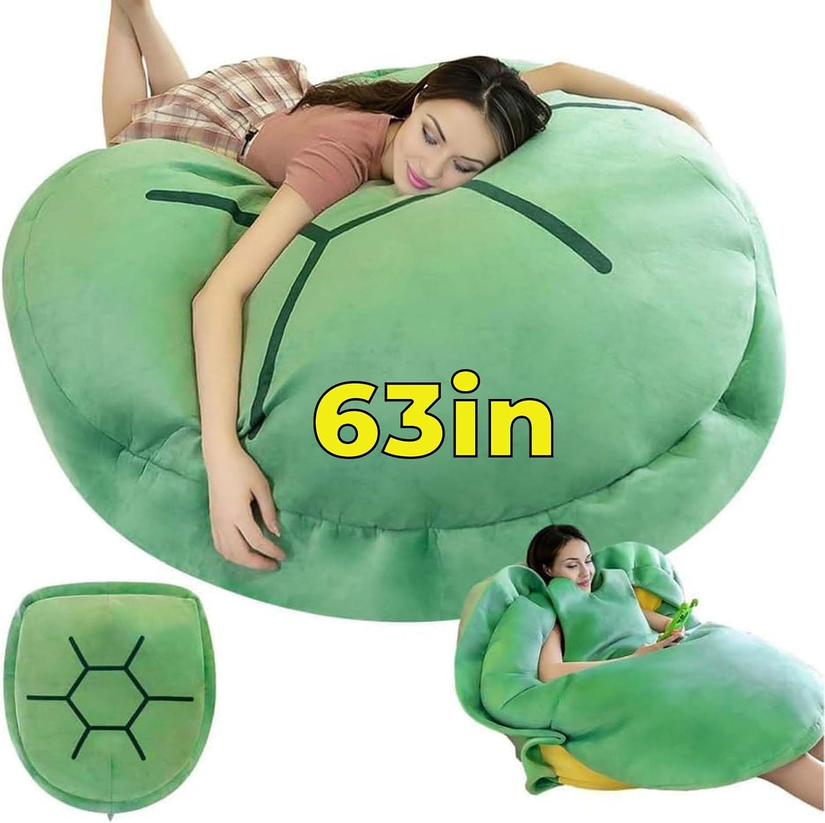 HXIDDANG Almohada de Concha de Tortuga Gigante Multifuncional Portá...