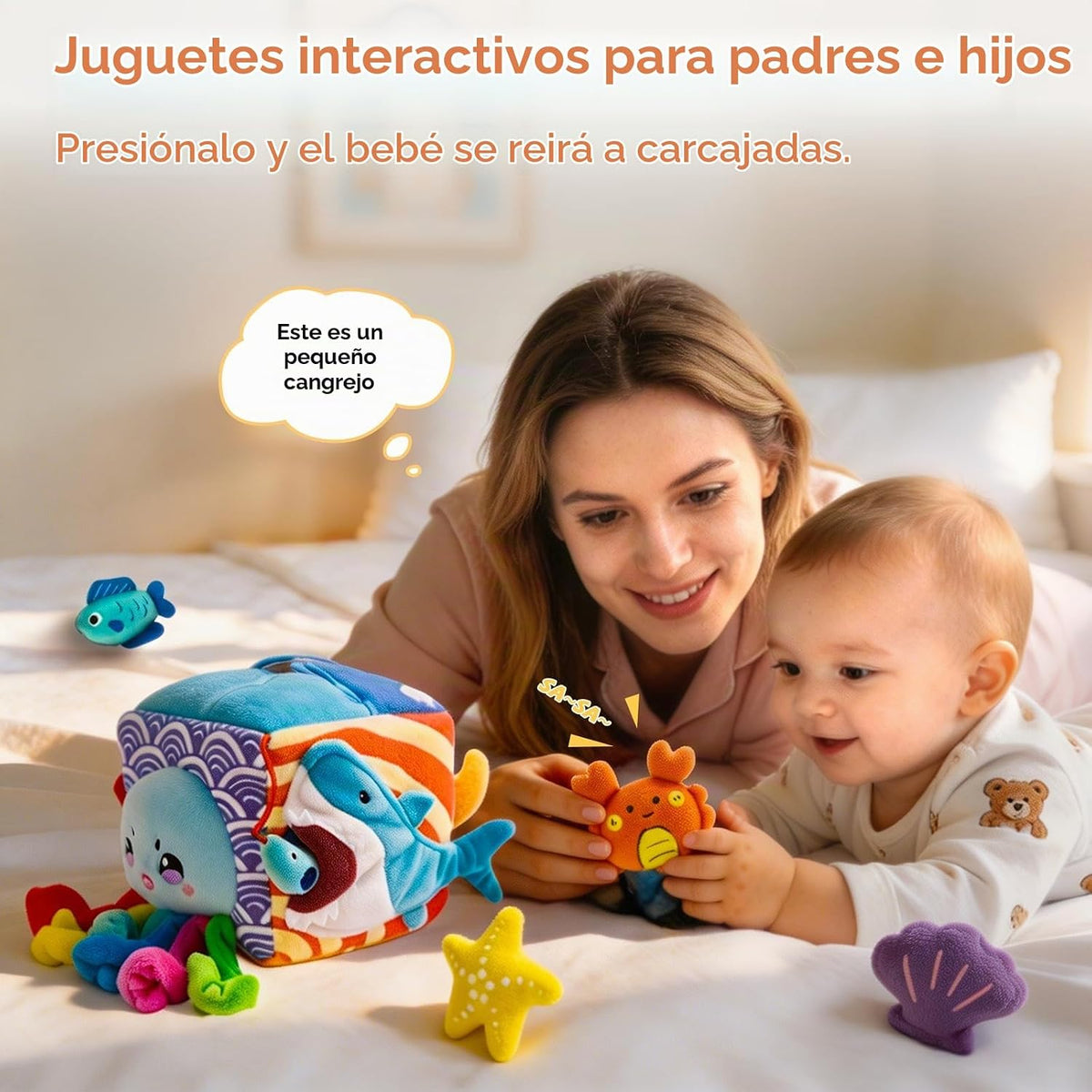 SAIMAND Juguetes para bebés de 6 a 12 meses \u2013 Caja suave miste...