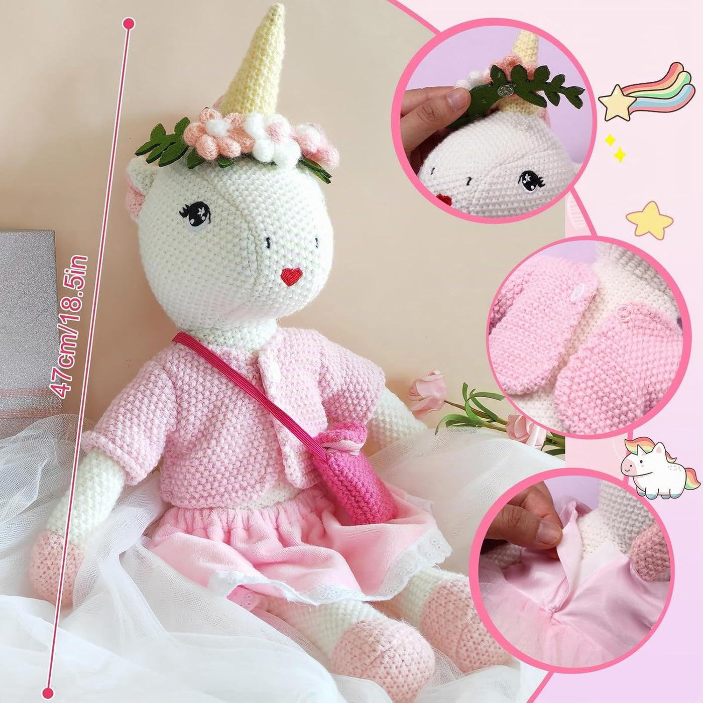 Juguetes de Animales de Peluche Muñeca de Unicornio para Niñas - Mu...
