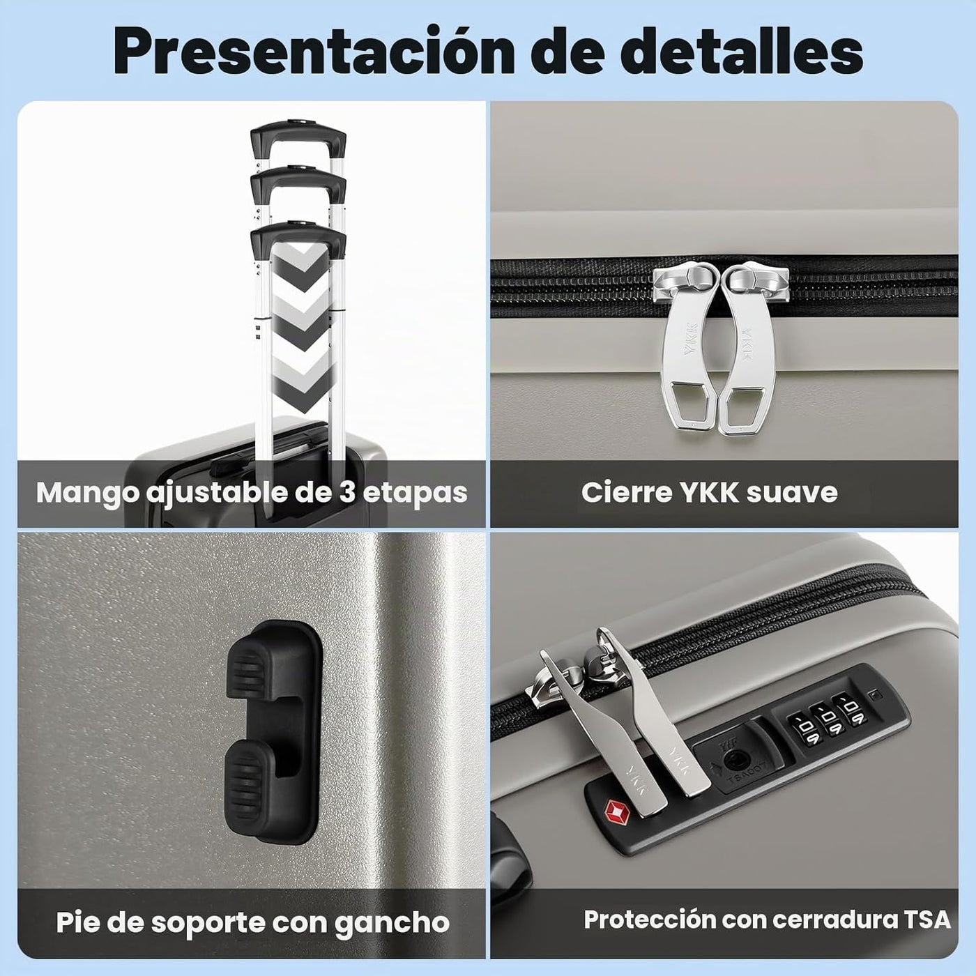 Voytra Juego de equipaje de mano de 2 piezas, maleta rígida de 14 x...