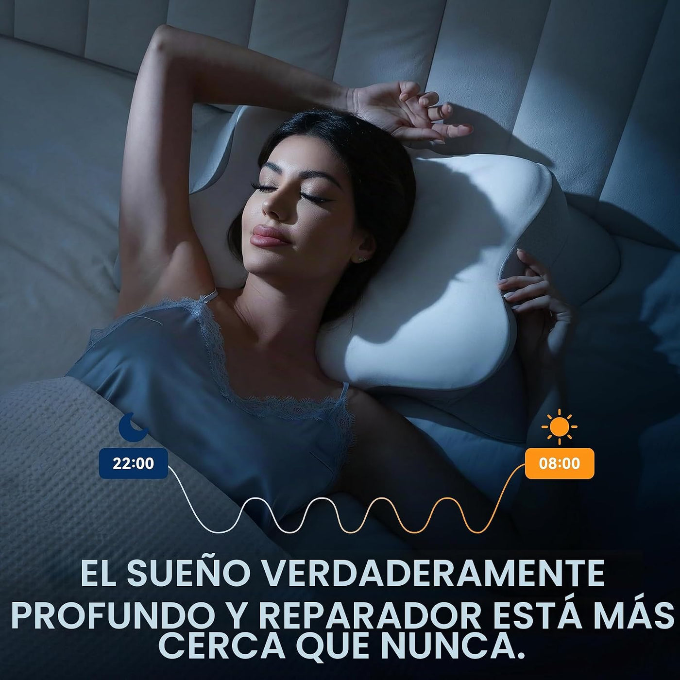 MOLBOX Almohada cervical para el dolor de cuello, espuma viscoelást...