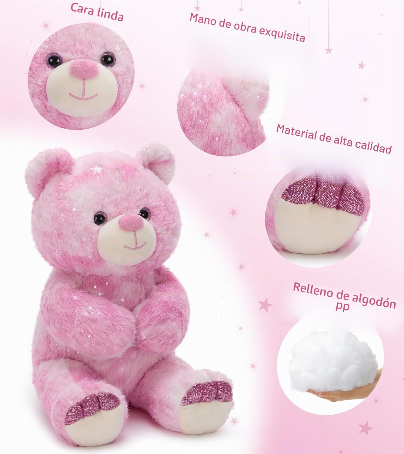 Tezituor Oso de Peluche Relleno, Juguetes de Peluche de Oso Arcoíri...
