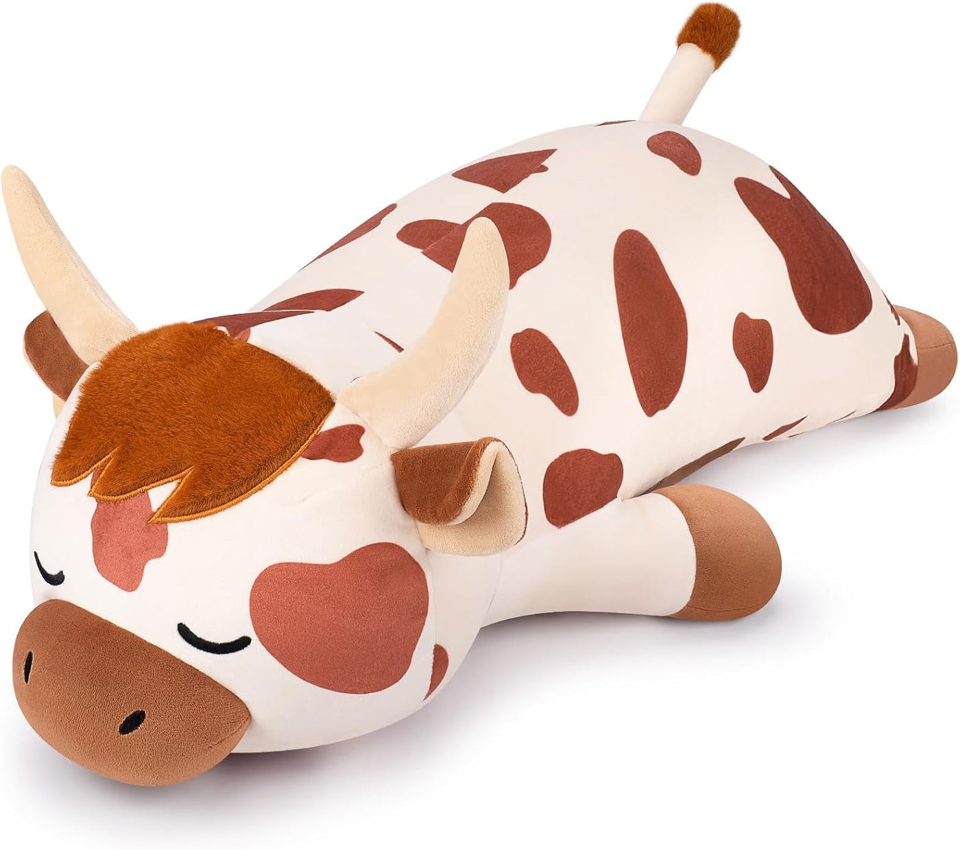 Peluche de Vaca Highland Gigante Manchada de 30'' - Almohad...