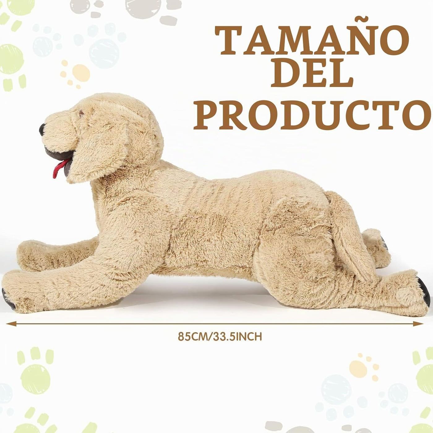 Geosar Animales de peluche de perro de 33.5 pulgadas, suaves juguet...