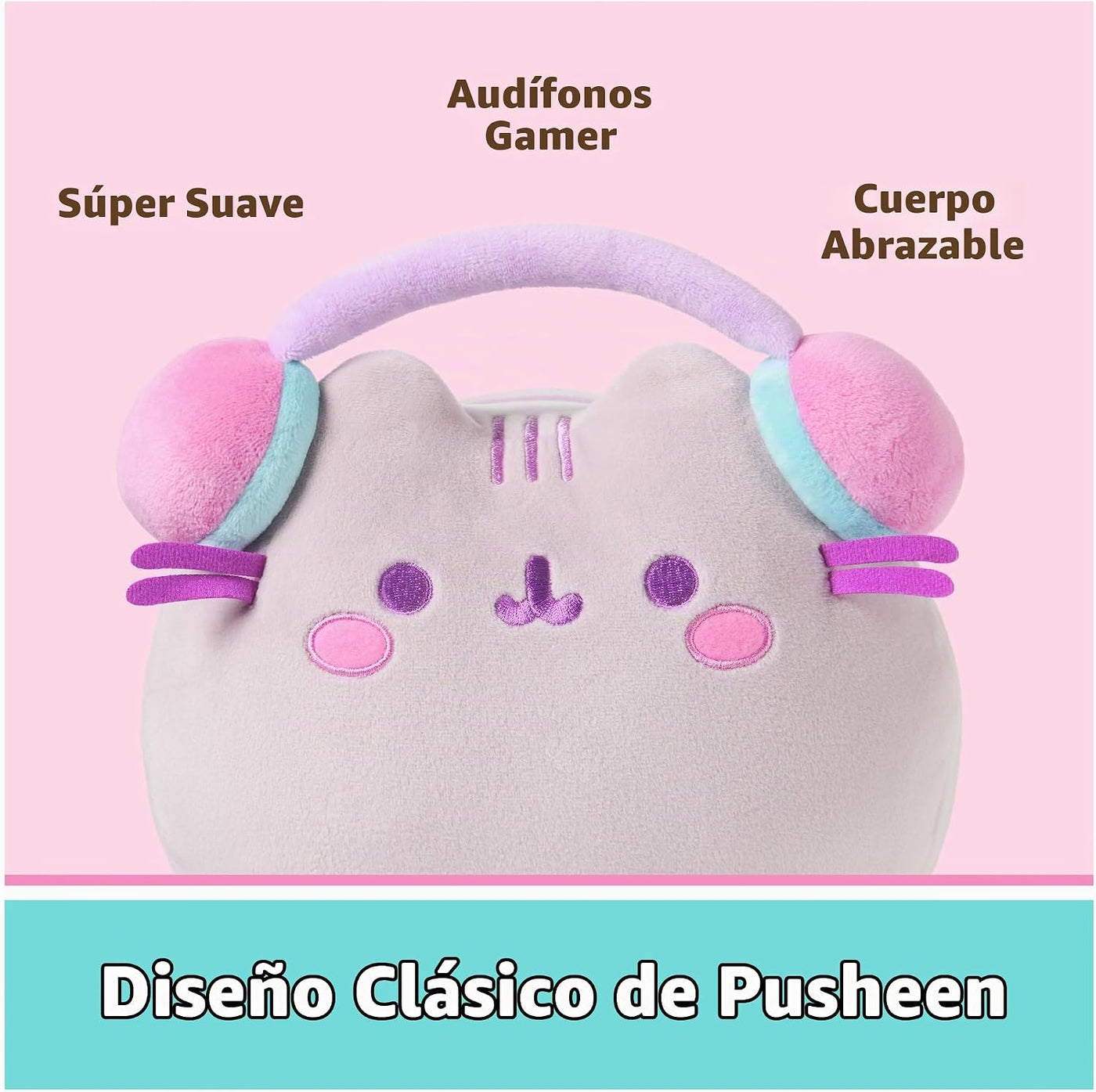 GUND Pusheen Gamer Squisheen - Juguete esponjoso de peluche, juguet...