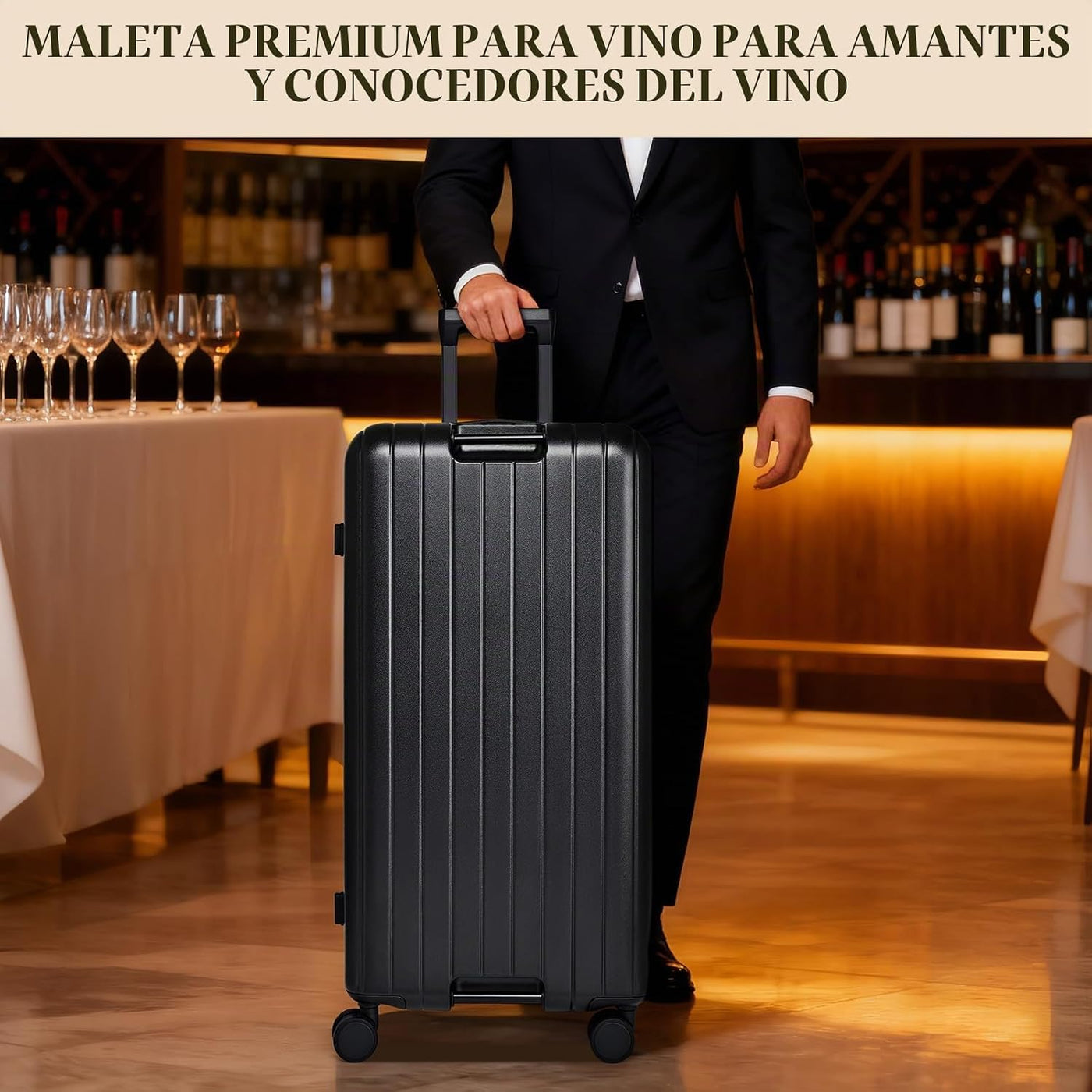 CNZLYZOY Wine Luggage - Maleta de vino aprobada por aerolíneas de 6...