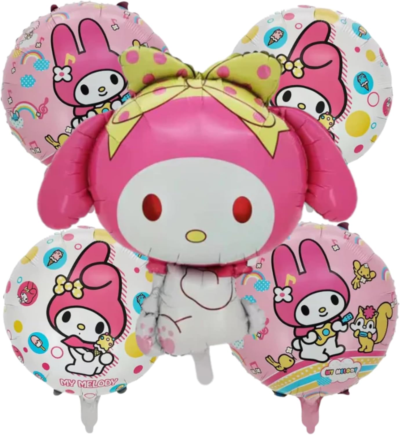 My Melody - Globos decorativos para niños, juego de 5 globos Kawaii...