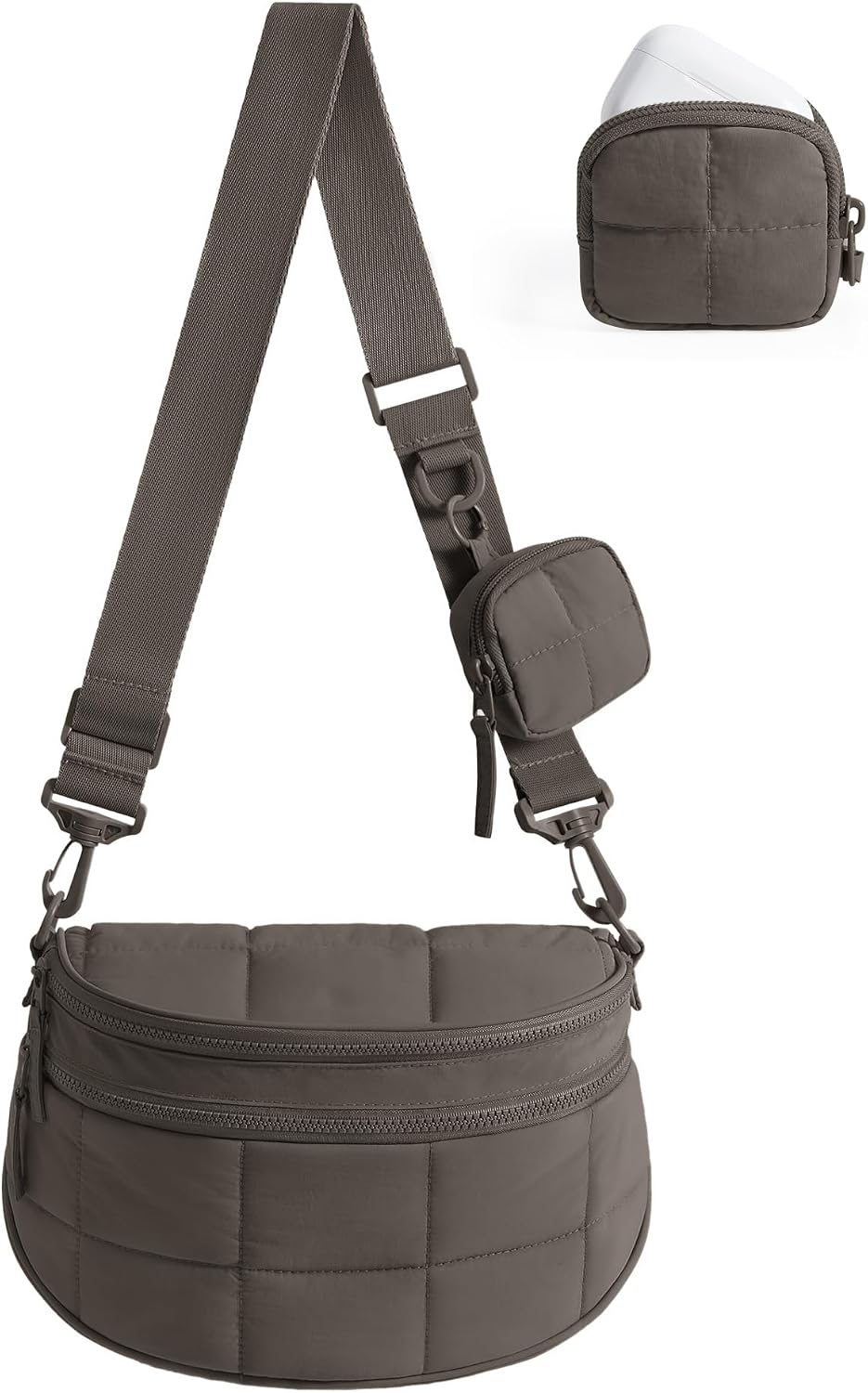 BAGSMART Bolsos cruzados para mujer, bolsa acolchada con bolsa | Bo...