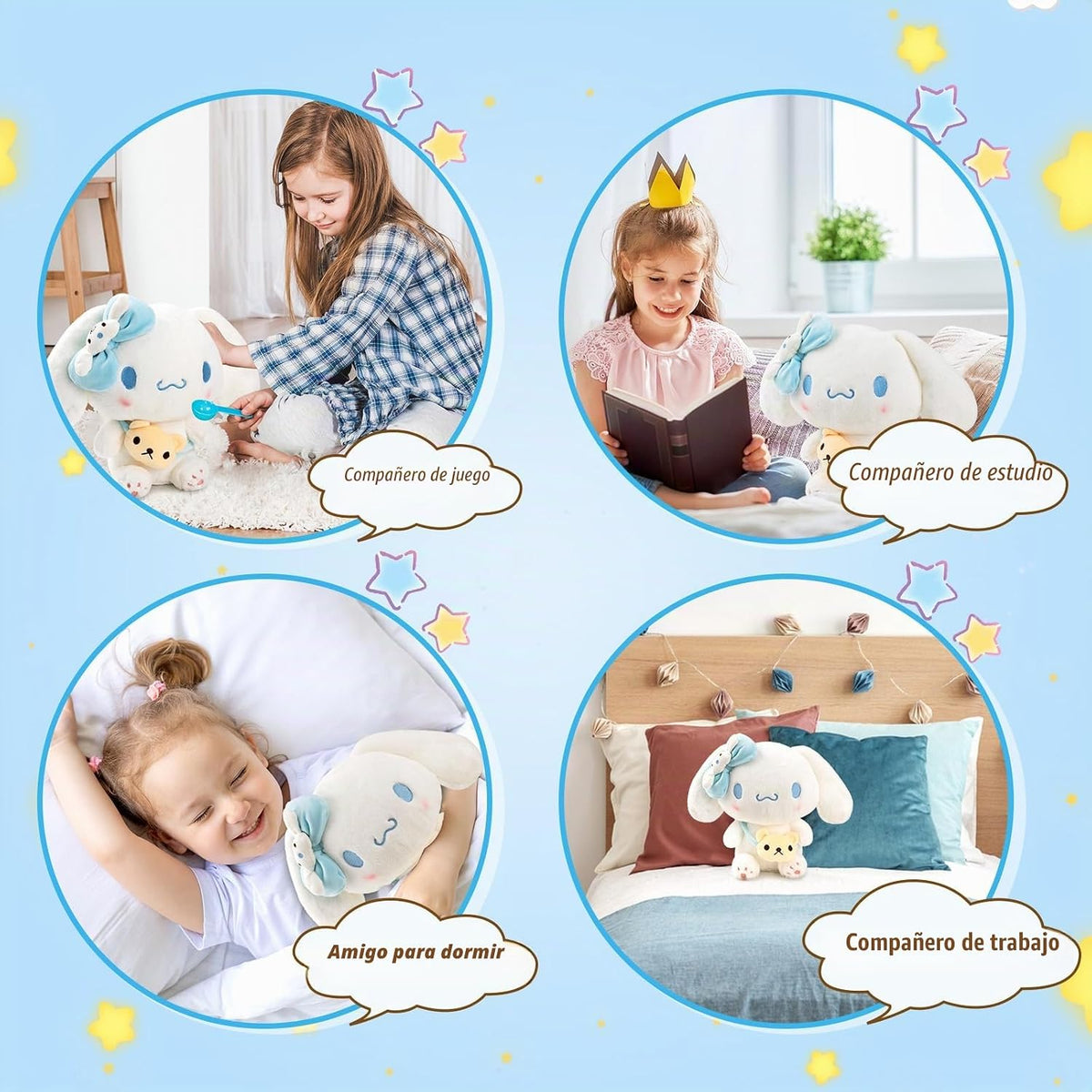 KIEAL 33 cm de juguetes de peluche, muñeca de animales de peluche d...