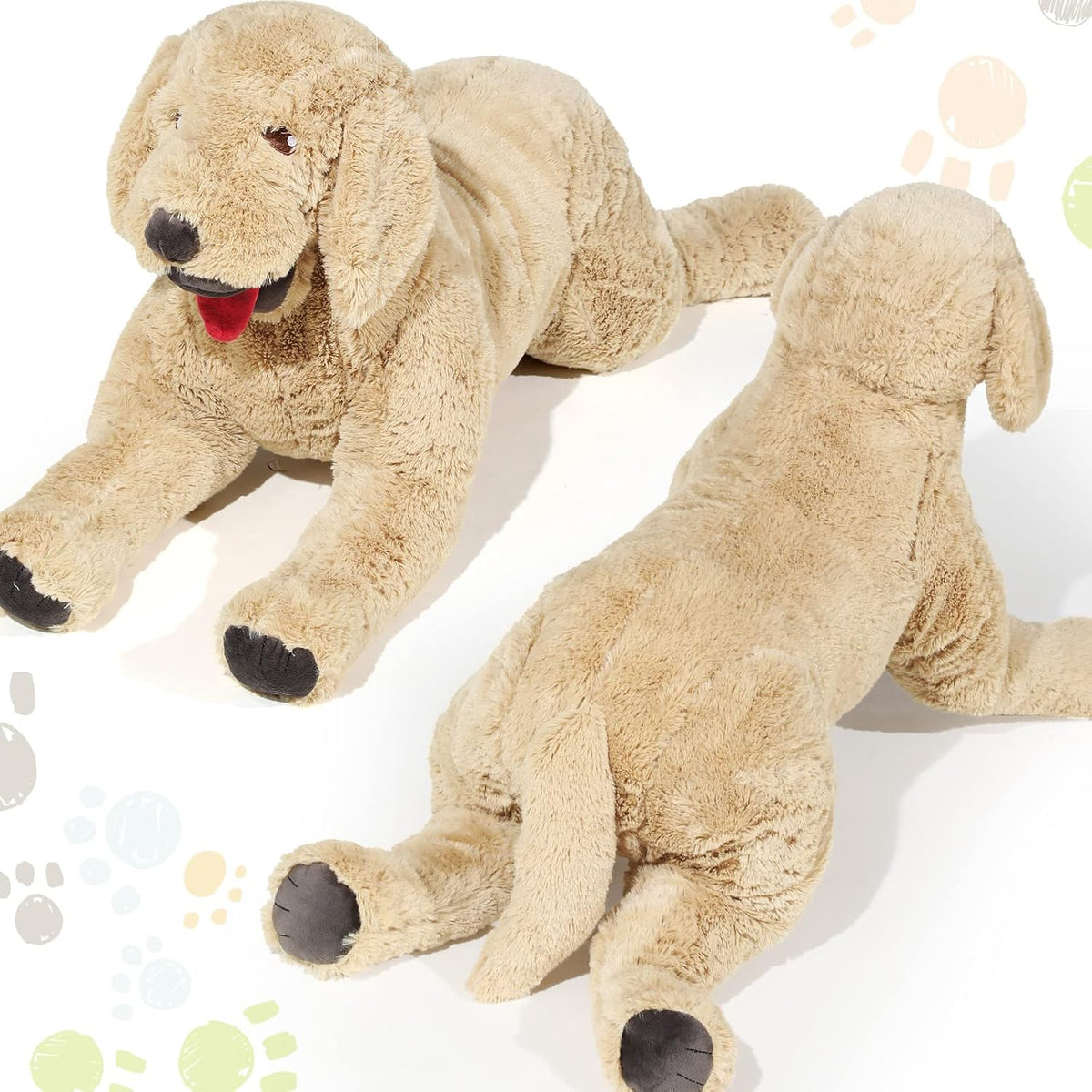 Geosar Animales de peluche de perro de 33.5 pulgadas, suaves juguet...