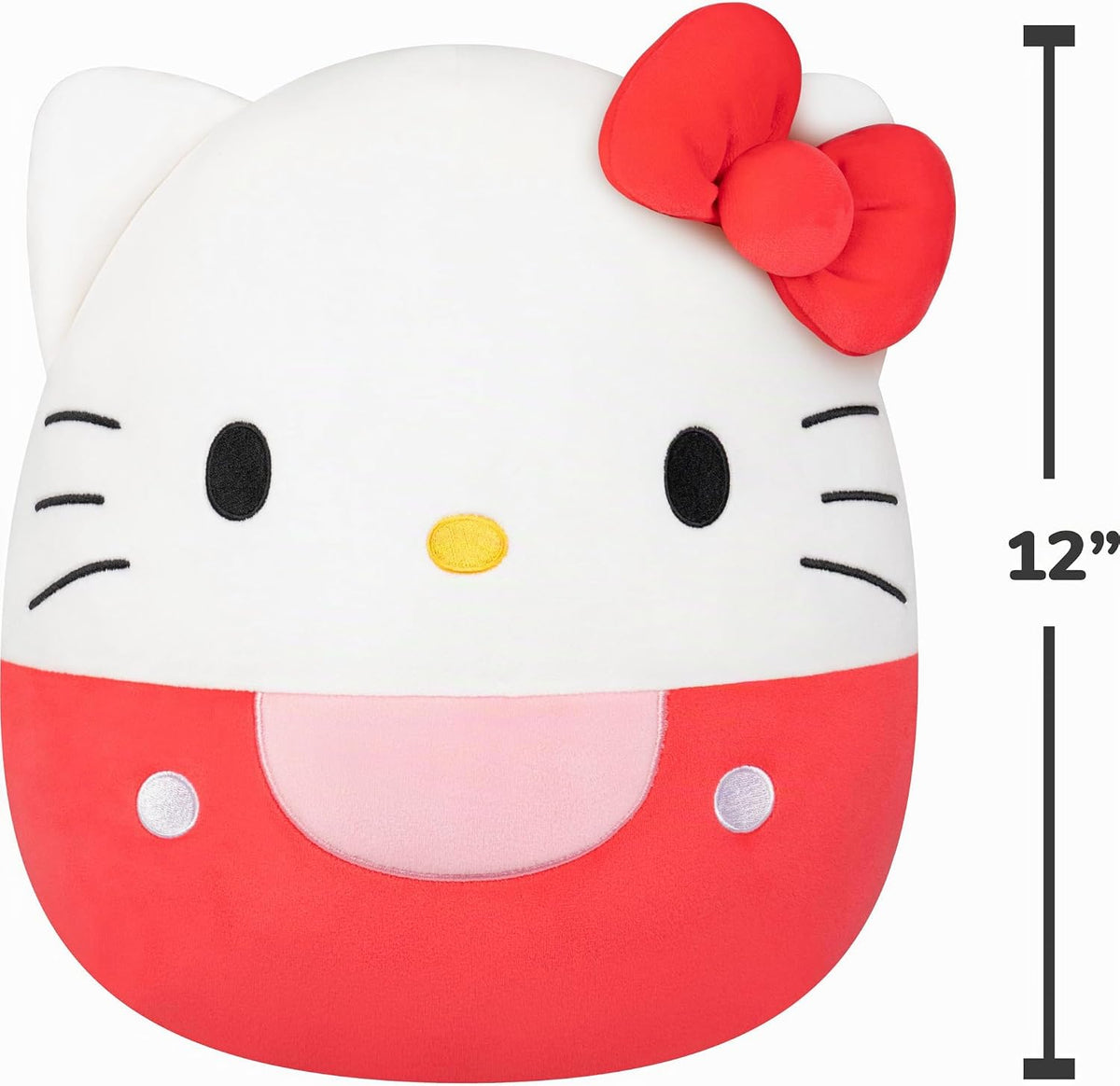 Squishmallows Original Sanrio Hello Kitty de 12 pulgadas en overol...