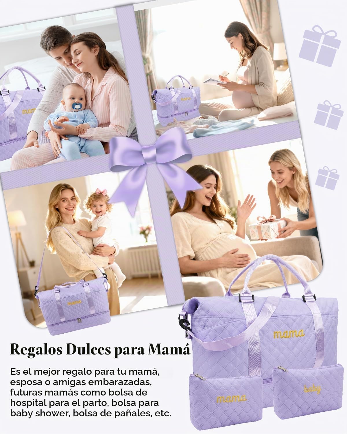 Mama Baby - Bolsa de hospital para embarazo, esencial para mujeres,...