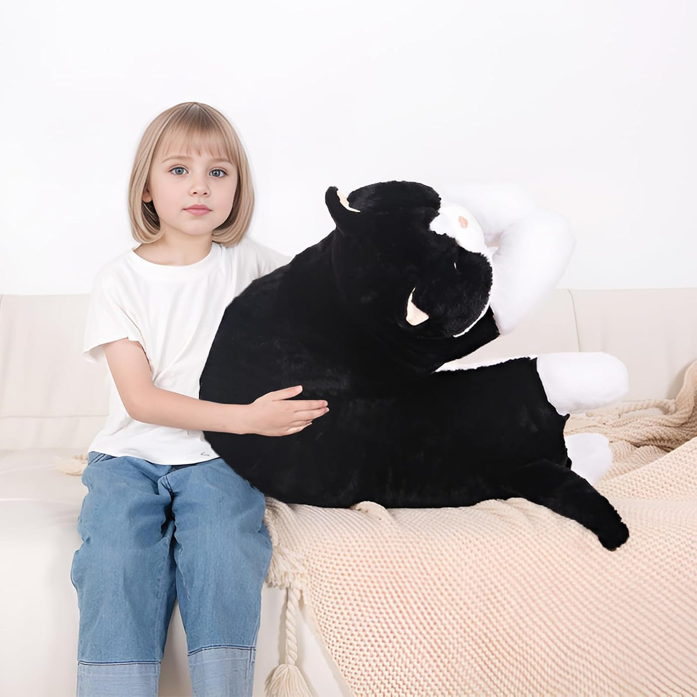 Peluche de Gato Jumbo de 40'', Animal de Peluche Relleno Gr...