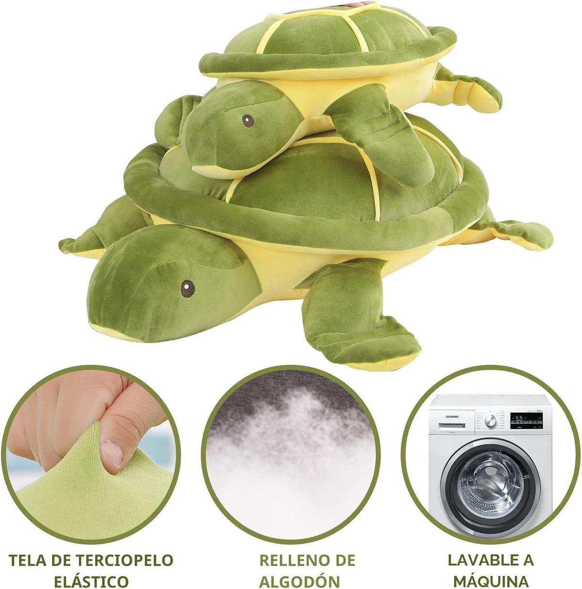 Dalmao Animales de peluche de tortuga marina grande de 28 pulgadas,...
