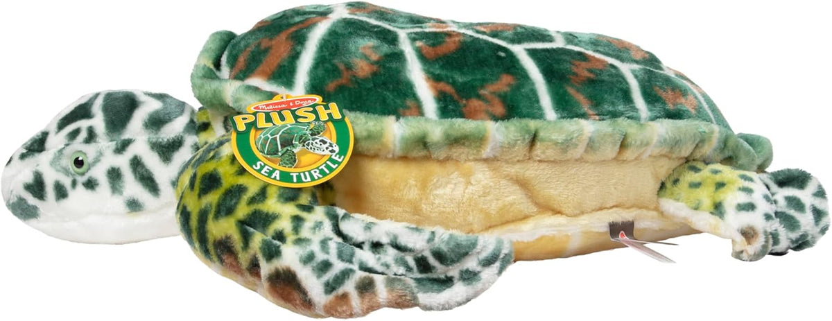Melissa & Doug Tortuga de mar gigante, animal de peluche realis...