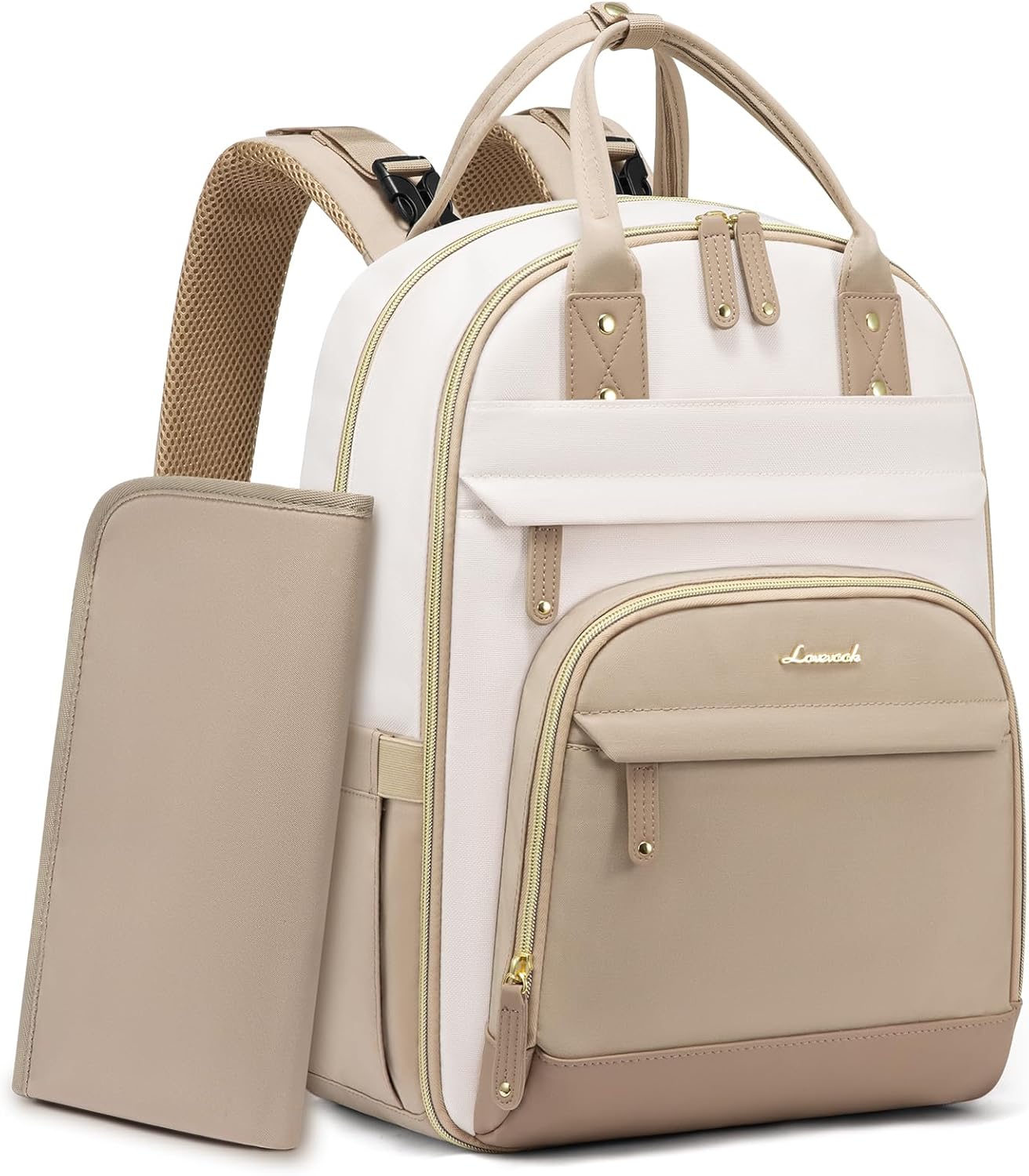 LOVEVOOK Mochila para Pañales, Bolsa de Bebé con Cambiador, Mochila...