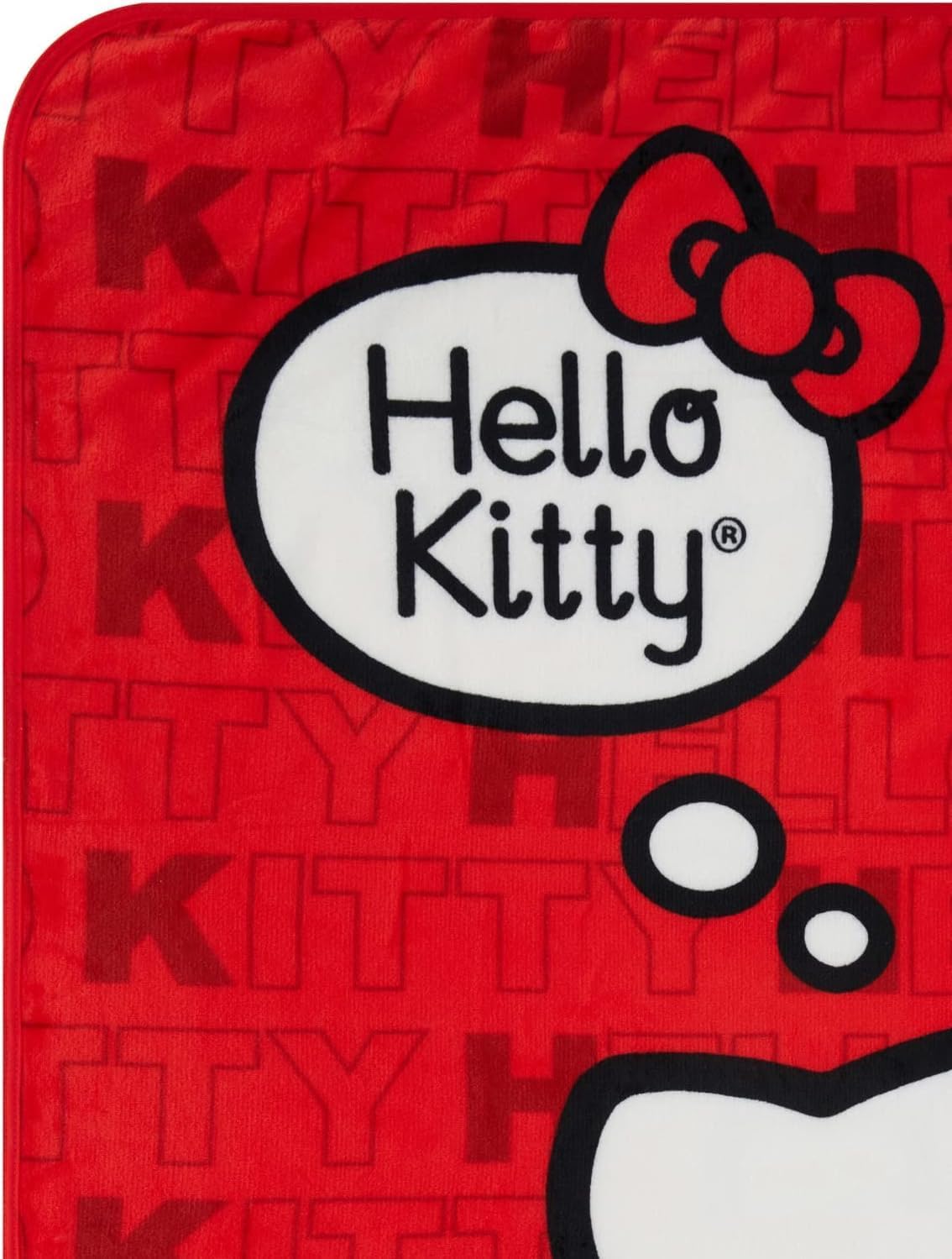 Sanrio - Manta de felpa suave con texto en inglés «Hello Kitty», de...