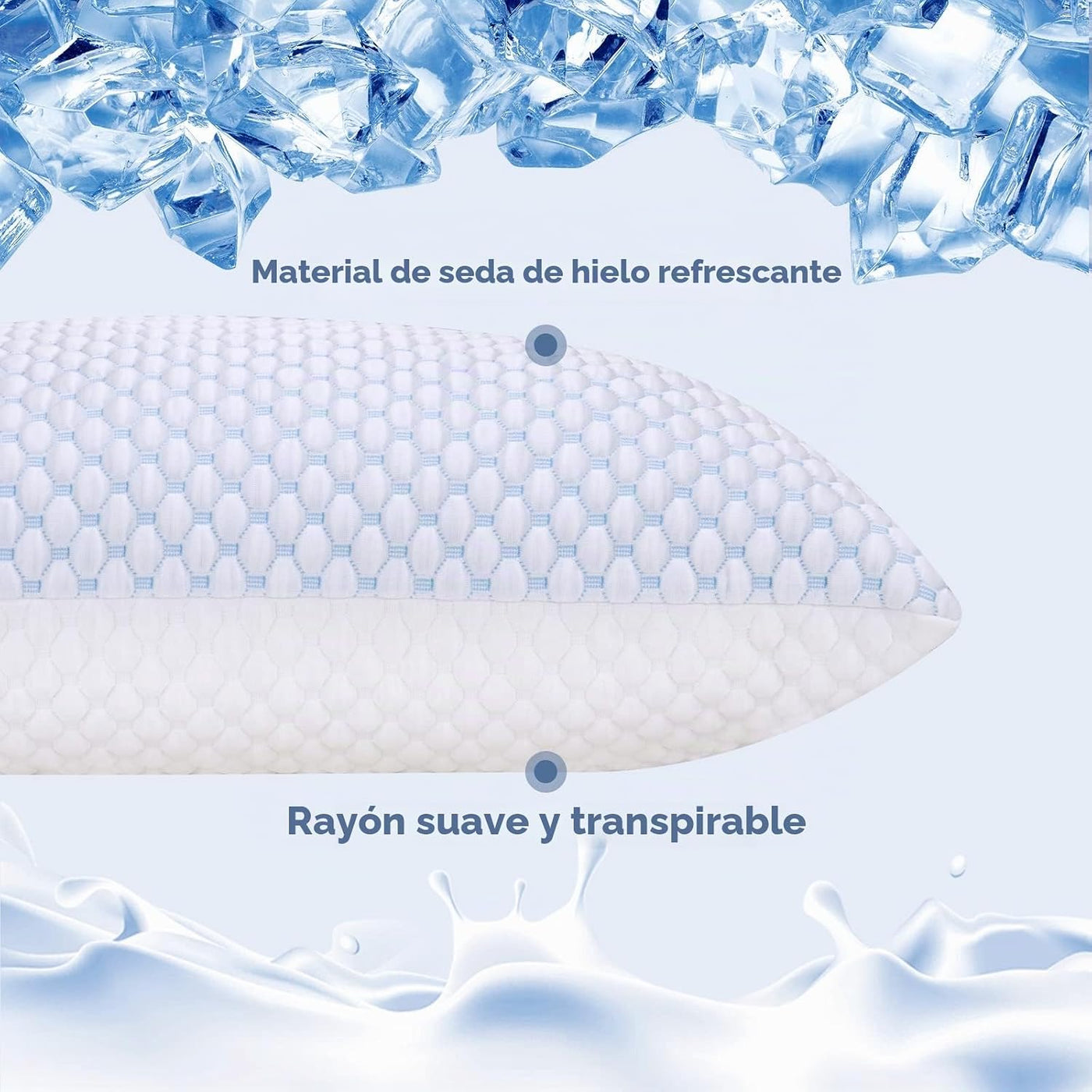 OSBED Juego de 2 almohadas de espuma viscoelástica trituradas ajust...