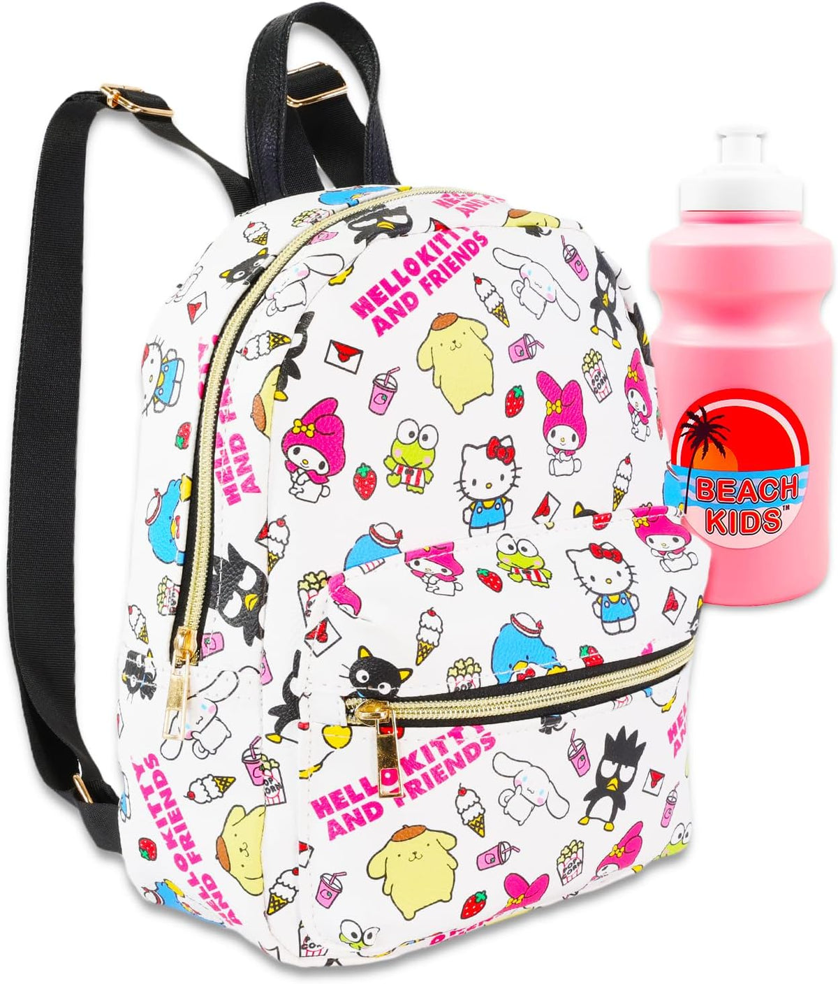 Hello Kitty and Friends - Mini mochila para niñas, piel sintética d...