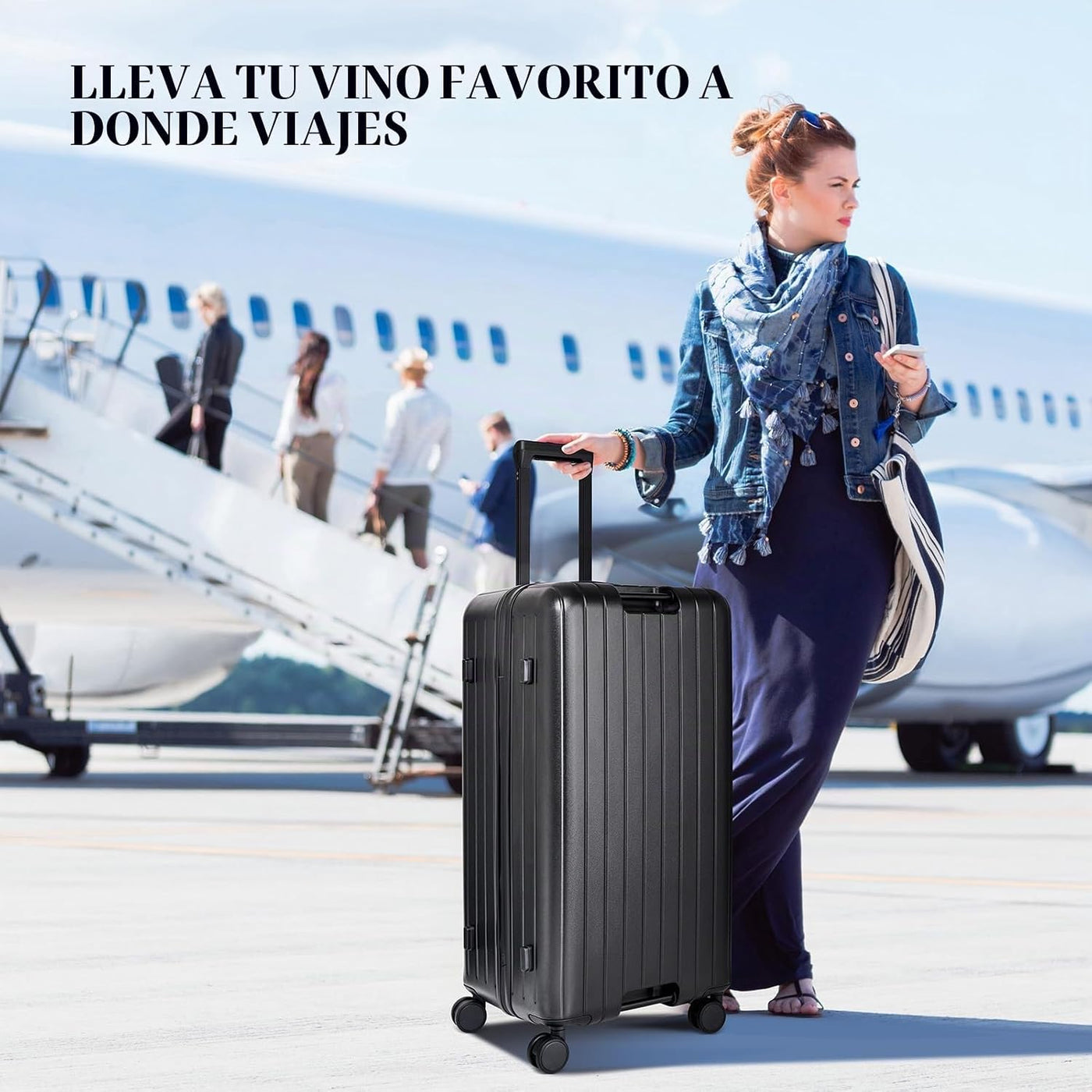 CNZLYZOY Wine Luggage - Maleta de vino aprobada por aerolíneas de 6...
