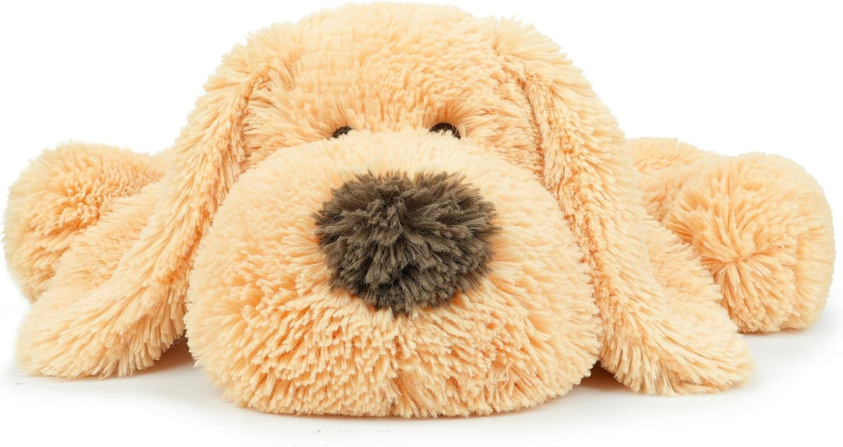 WEIGEDU Juguete de peluche de perro acostado, 20 pulgadas | Amarill...