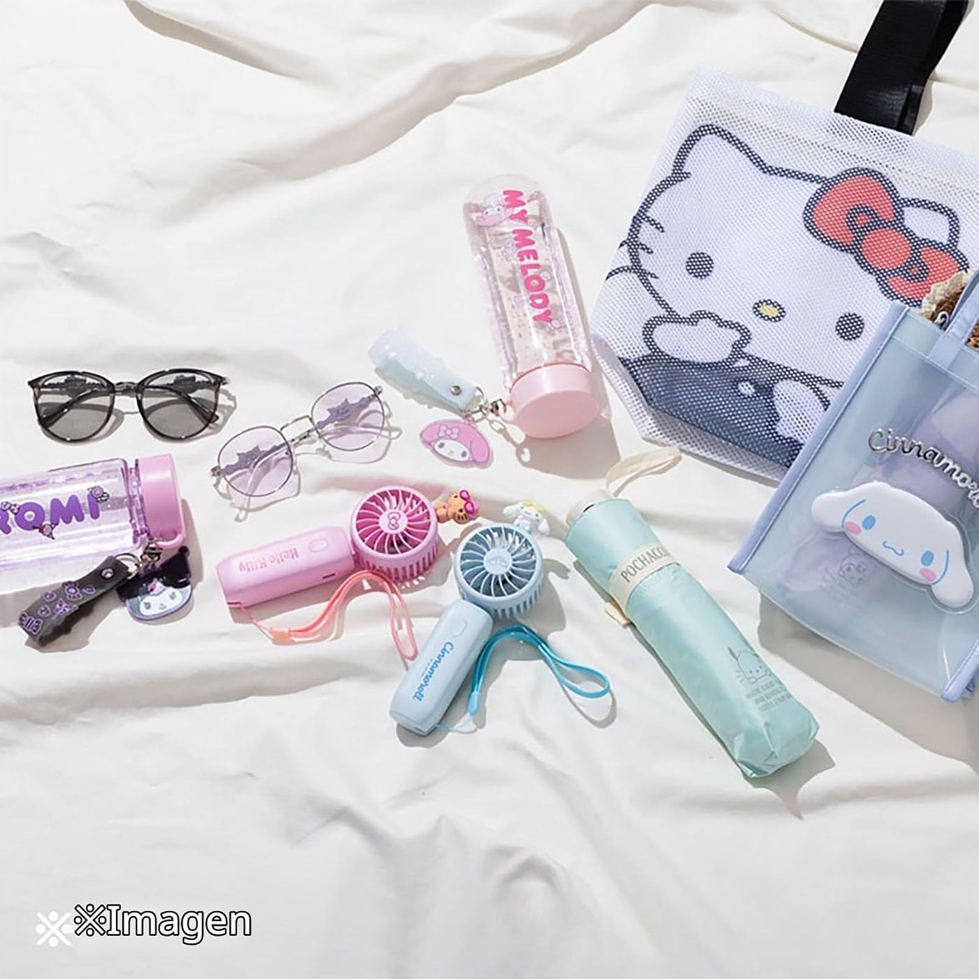 Sanrio 788317 Handy Fan Hello Kitty Pink
