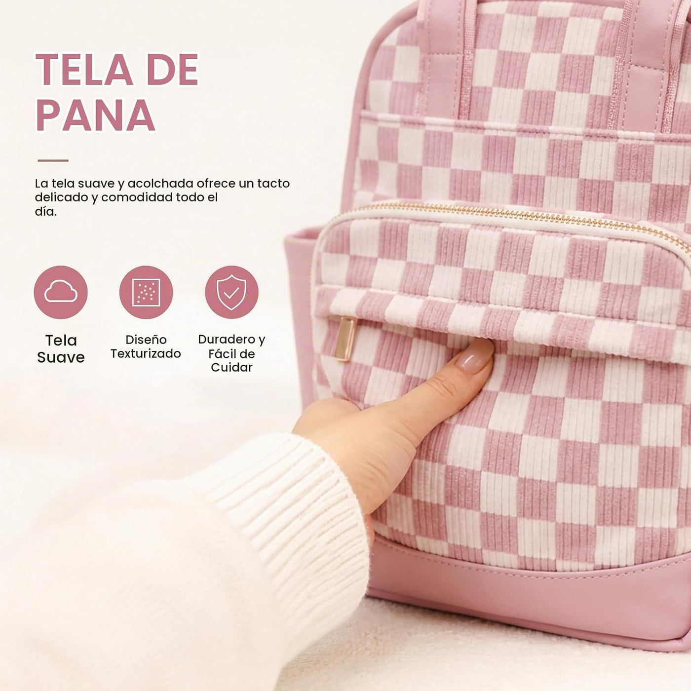 miss fong Bolsa de pañales rosa pequeña bolsa de pañales para bebé...