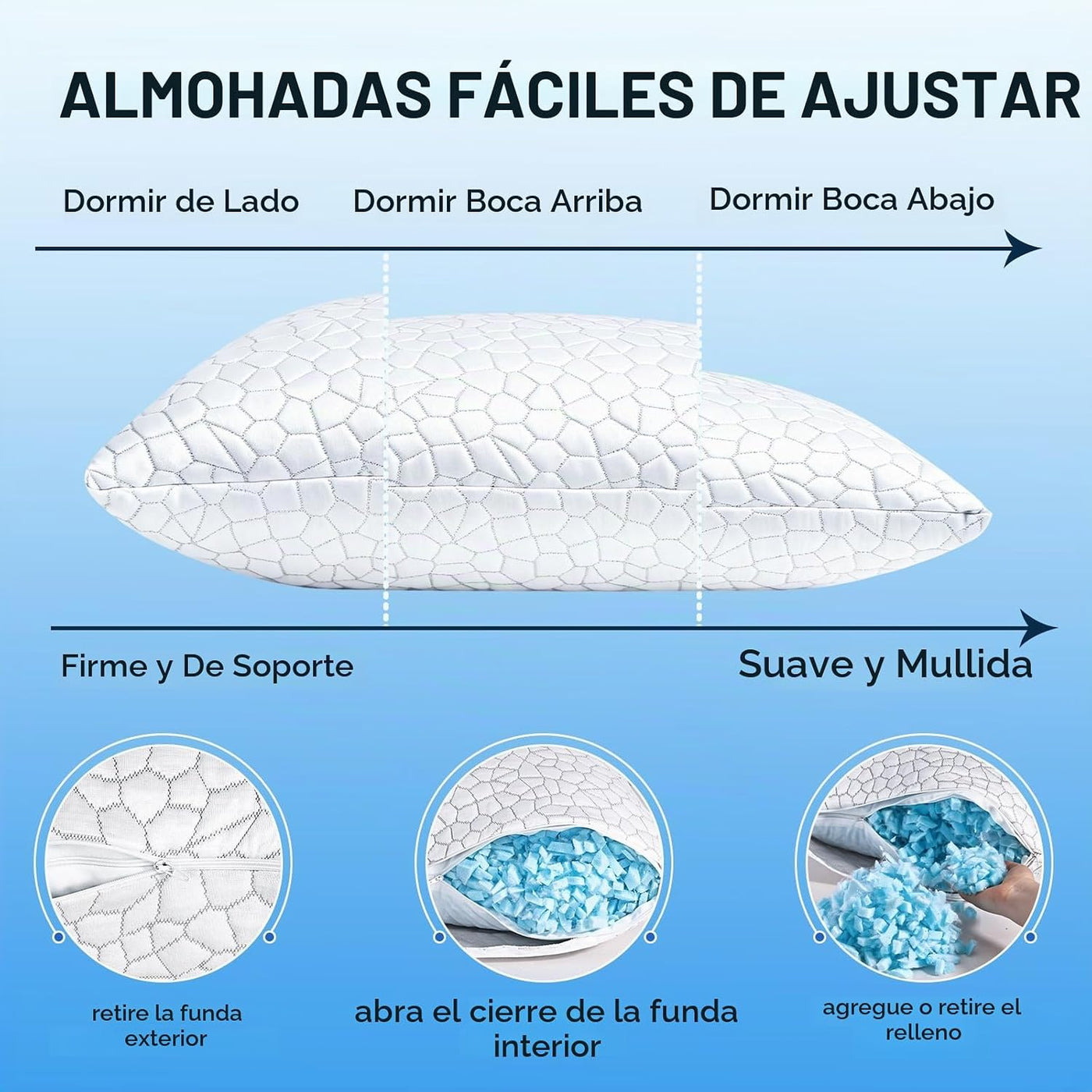SUPA MODERN Juego de 2 almohadas refrescantes tamaño Queen, almohad...