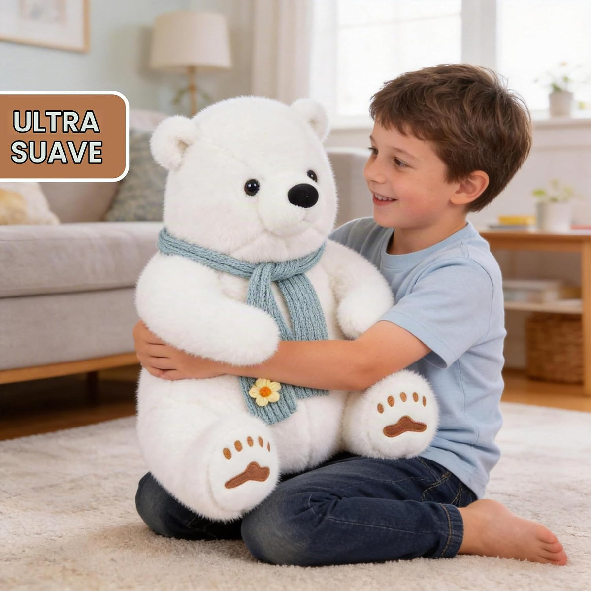 Riverwar Animal de Peluche de Oso Polar Grande, Juguete de Peluche...