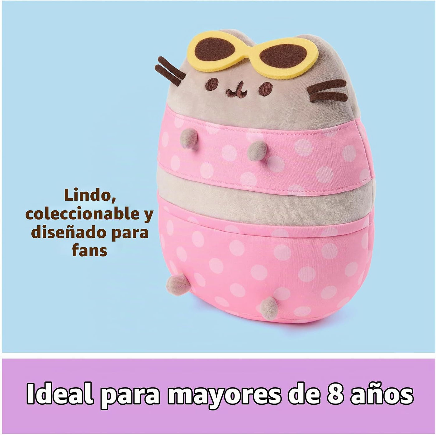 GUND Pusheen - Peluche para fiesta en la piscina, juguete esponjoso...