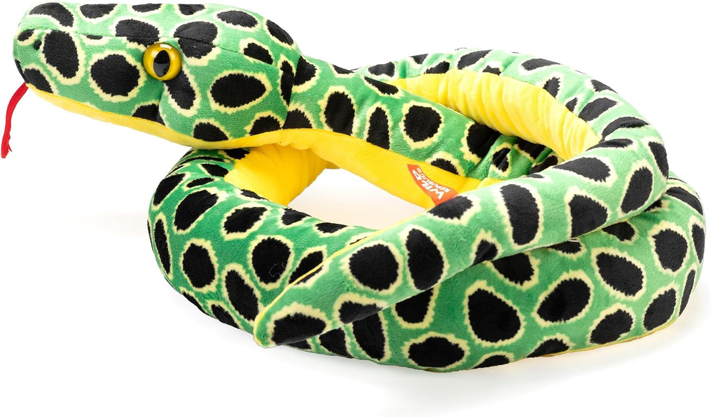 Wild Republic Serpiente anaconda de gran cabeza de 70 pulgadas de p...