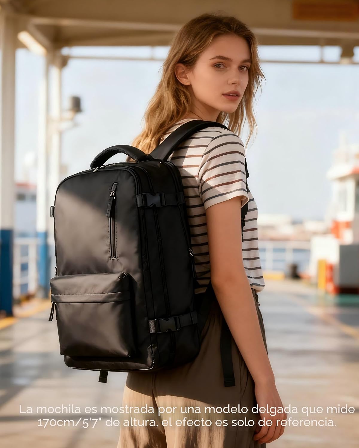 WONHOX Mochila de Viaje Grande Equipaje de Mano Aprobada para Vuelo...