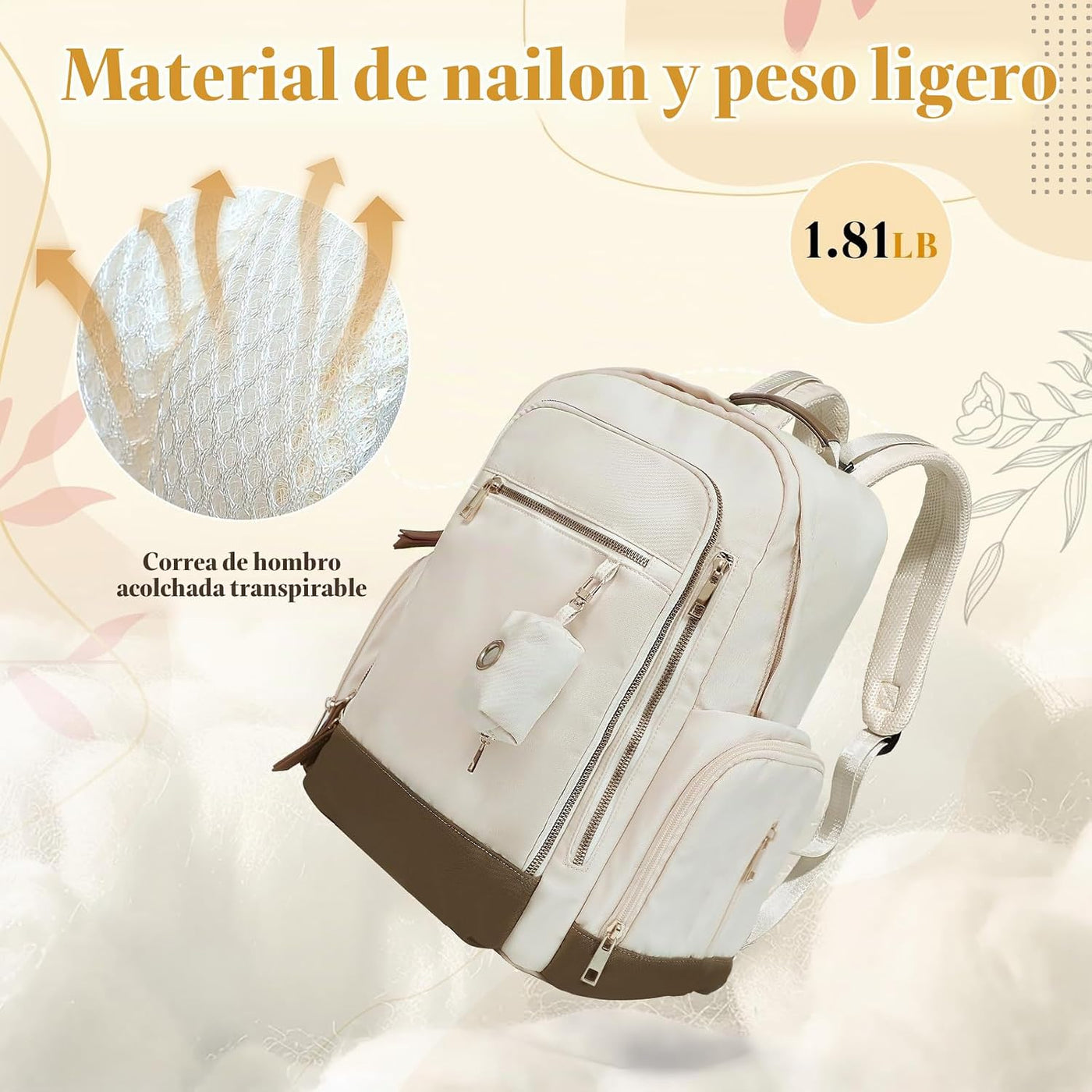 miss fong Mochila para pañales \u2013 Bolsa de pañales para bebé, b...