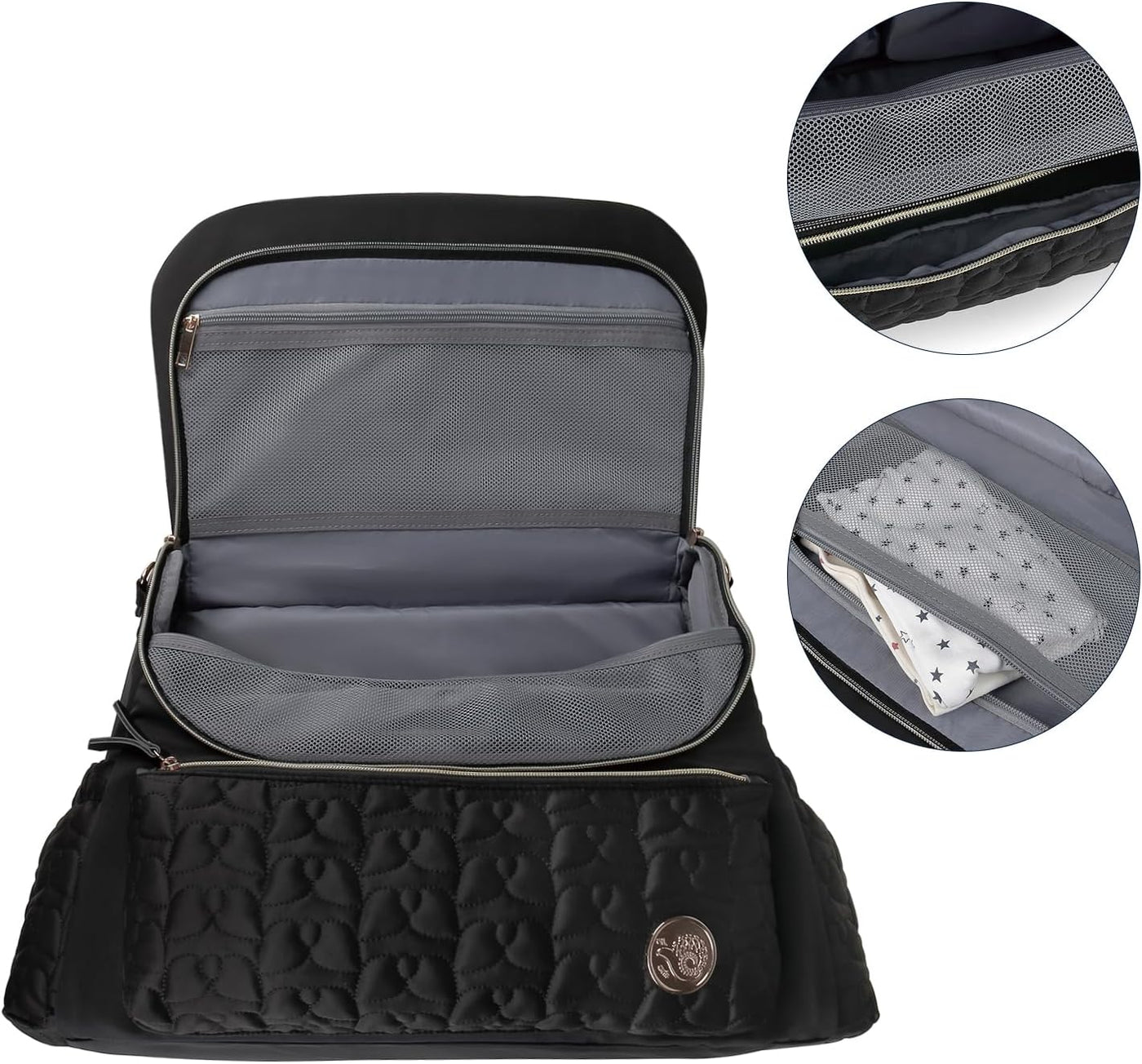 Mochila Lmbabter para pañales, convertible, bandolera, mochila de v...