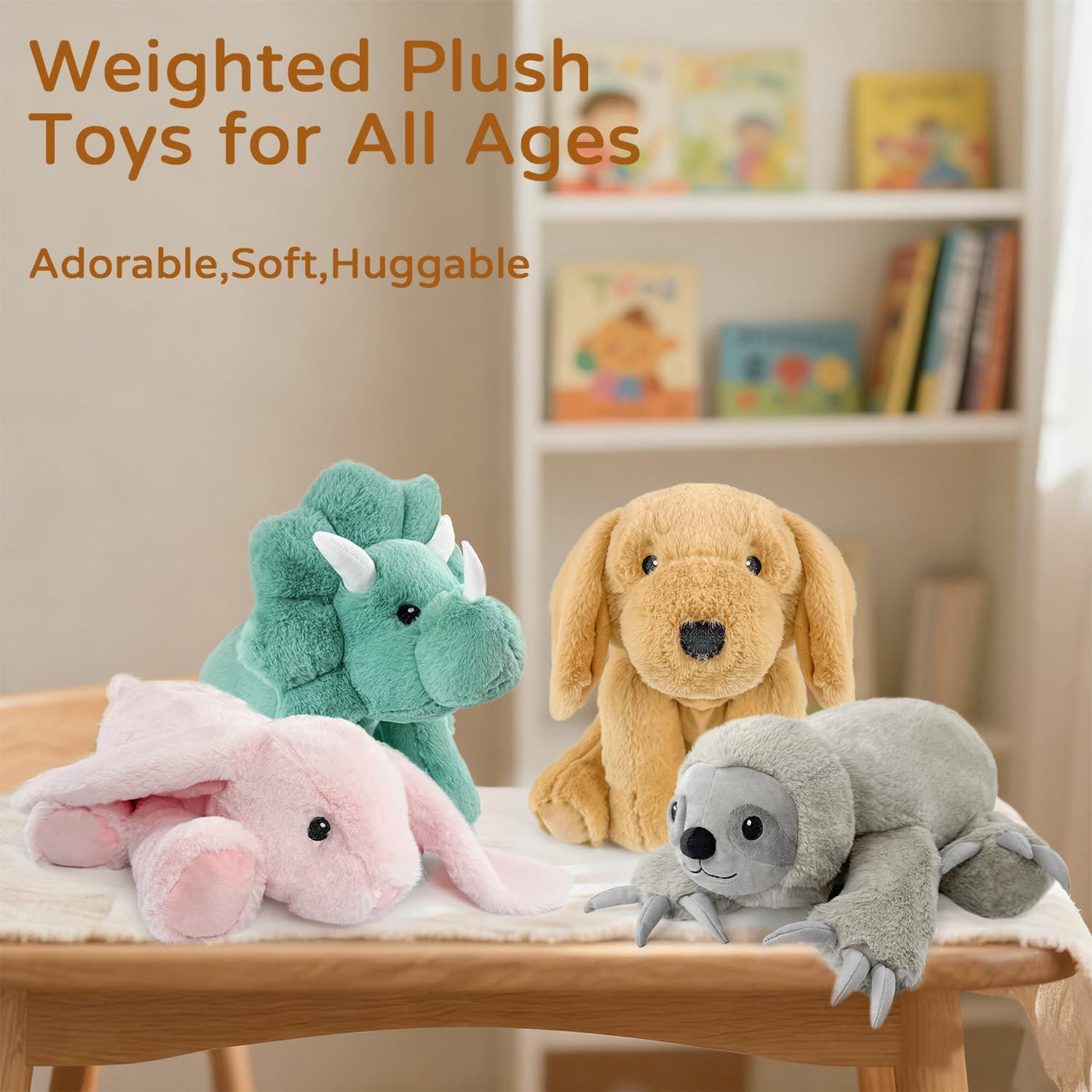 Animales de peluche con peso de perro de 4.5 libras de 22 pulgadas,...
