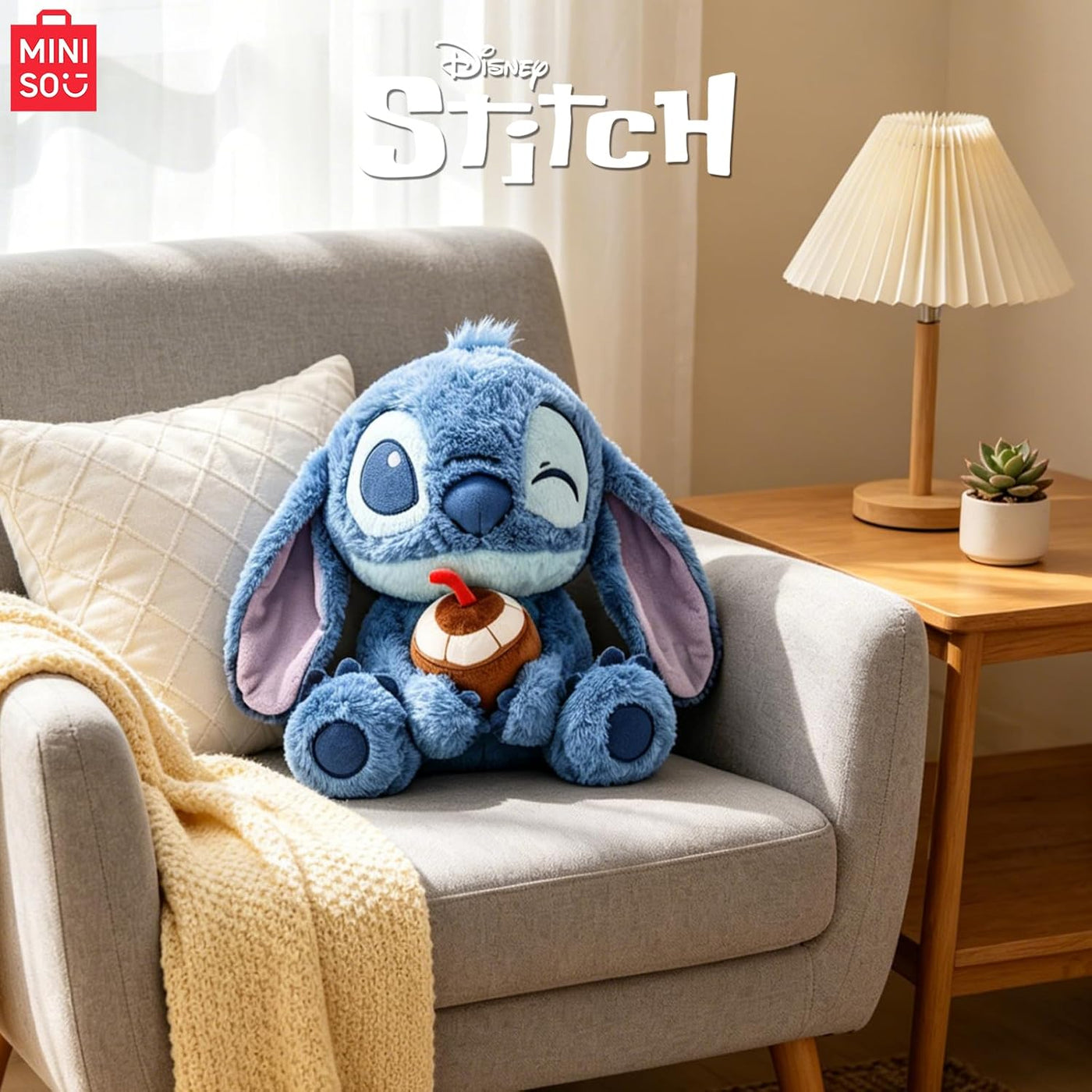 MINISO Disney - Peluche de Lilo & Stitch de 14 pulgadas, peluch...