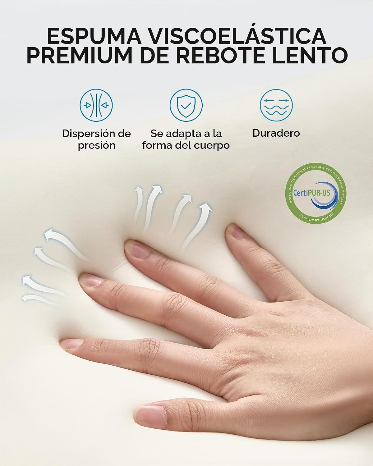 Elviros Almohada portátil CPAP para dormir de lado y espalda, almoh...