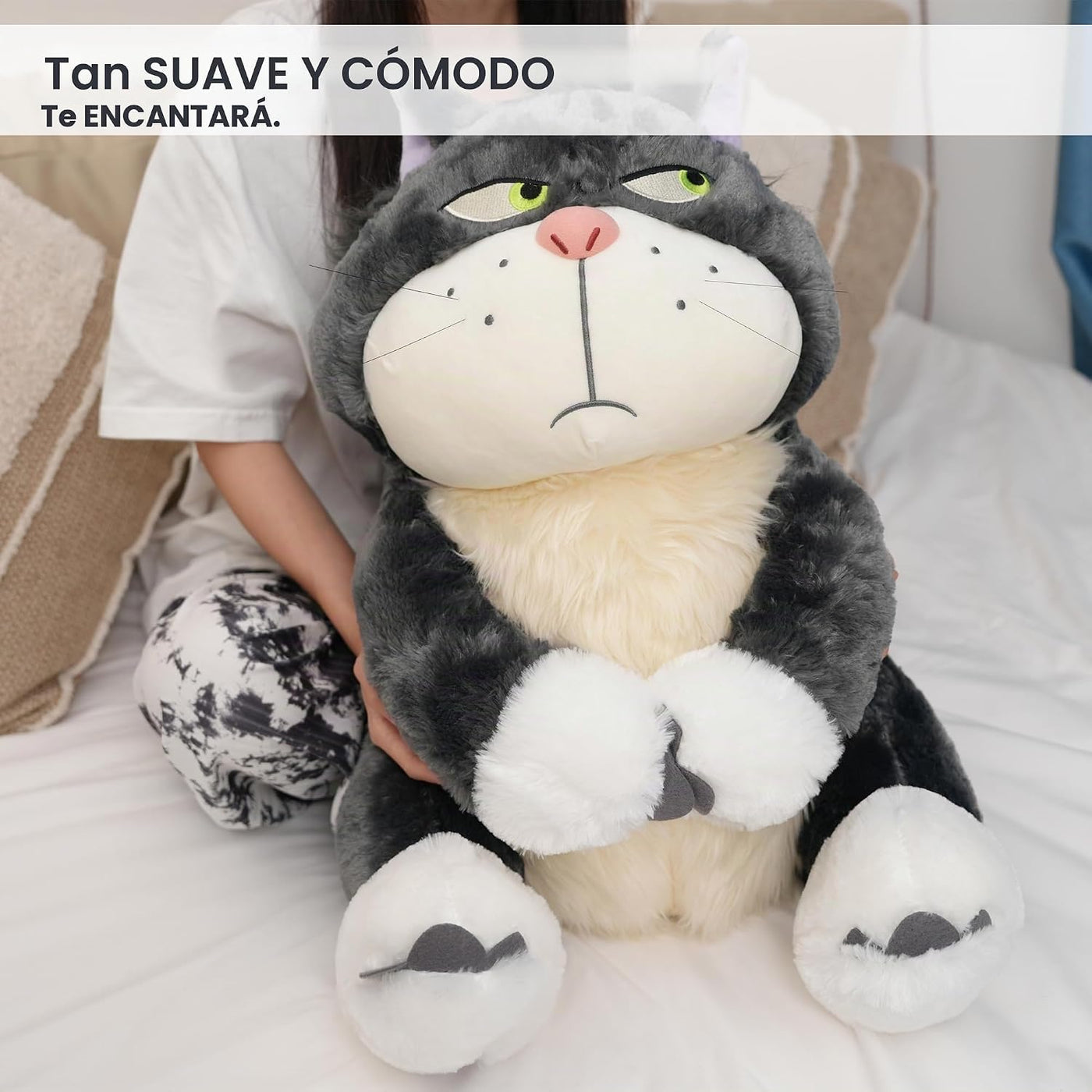 Juju Juguetes de Felpa Gato Gruñón (66 cm) - Peluche Gigante de Gat...